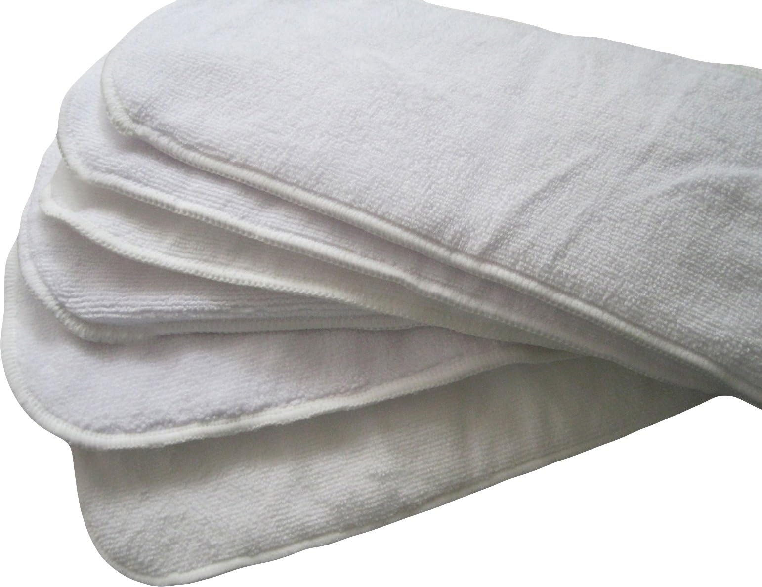 See Diapers 6 Pack 100% Microfiber Inserts for Baby Cloth Diapers Reusable 4 Layers