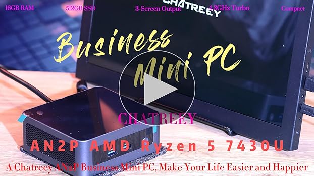 Amazon.com: chatreey Mini PC AMD Ryzen 5 7430U (6C/12T, Upto 4.3