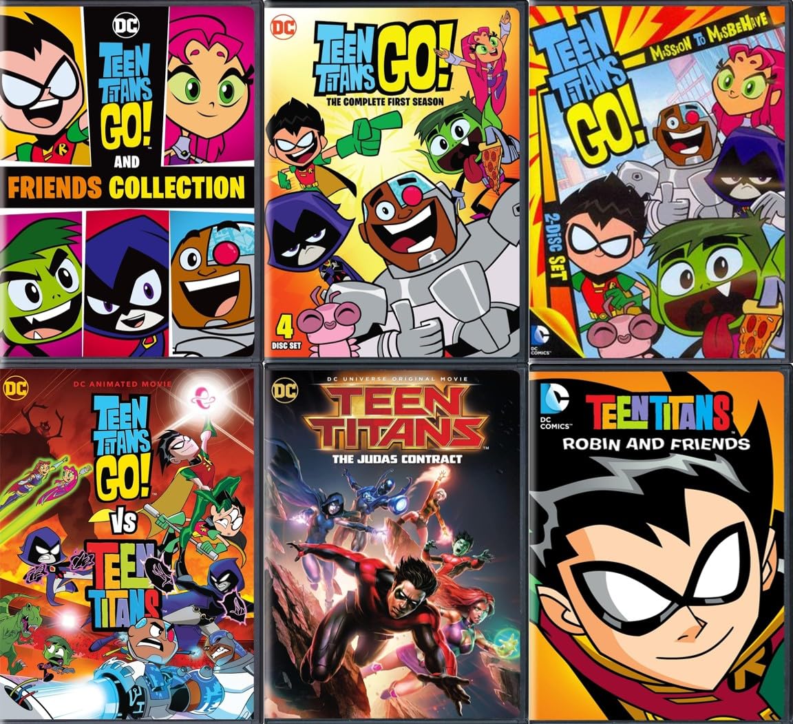 Teen Titans: Ultimate DVD Collection – Teen Titans Go! The Complete First Season / Teen Titans Go! and Friends Collection / Teen Titans Go! Season 1, Part 1 / Robin & Friends / The Judas Contract