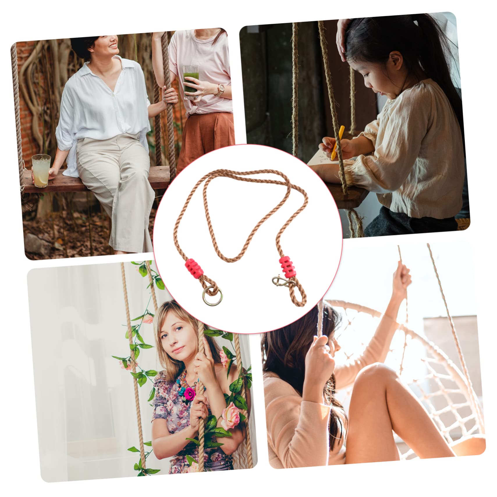 BESTonZON Adjustable Swing Strap Kit Durable Outdoor Hanging Straps for Tree Swings Hammocks More Heavy Duty Design for Enhanced Safety Random Color Options