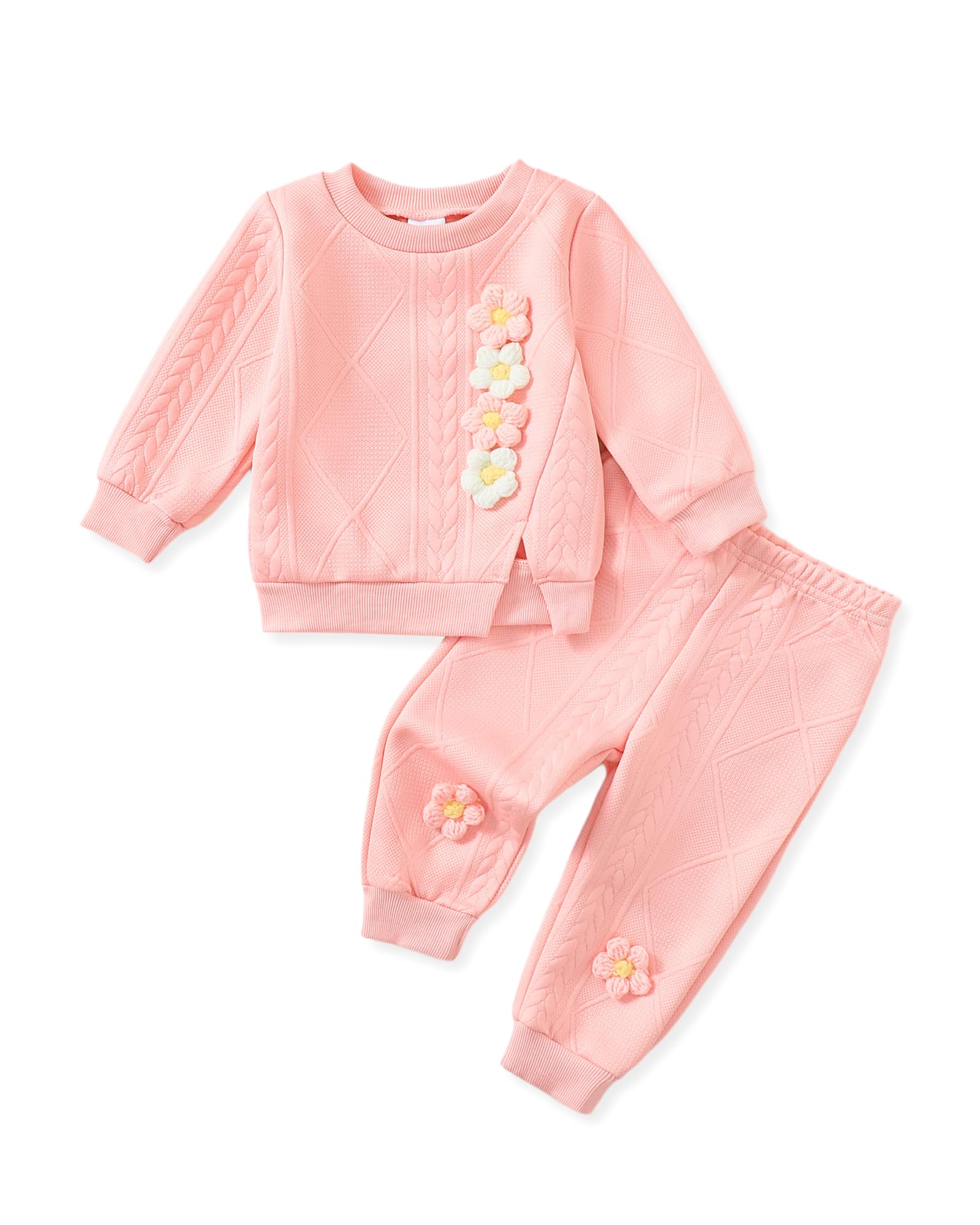 Mioglrie Toddler Baby Girl Fall Winter Clothes Infant Outfits Pant Set