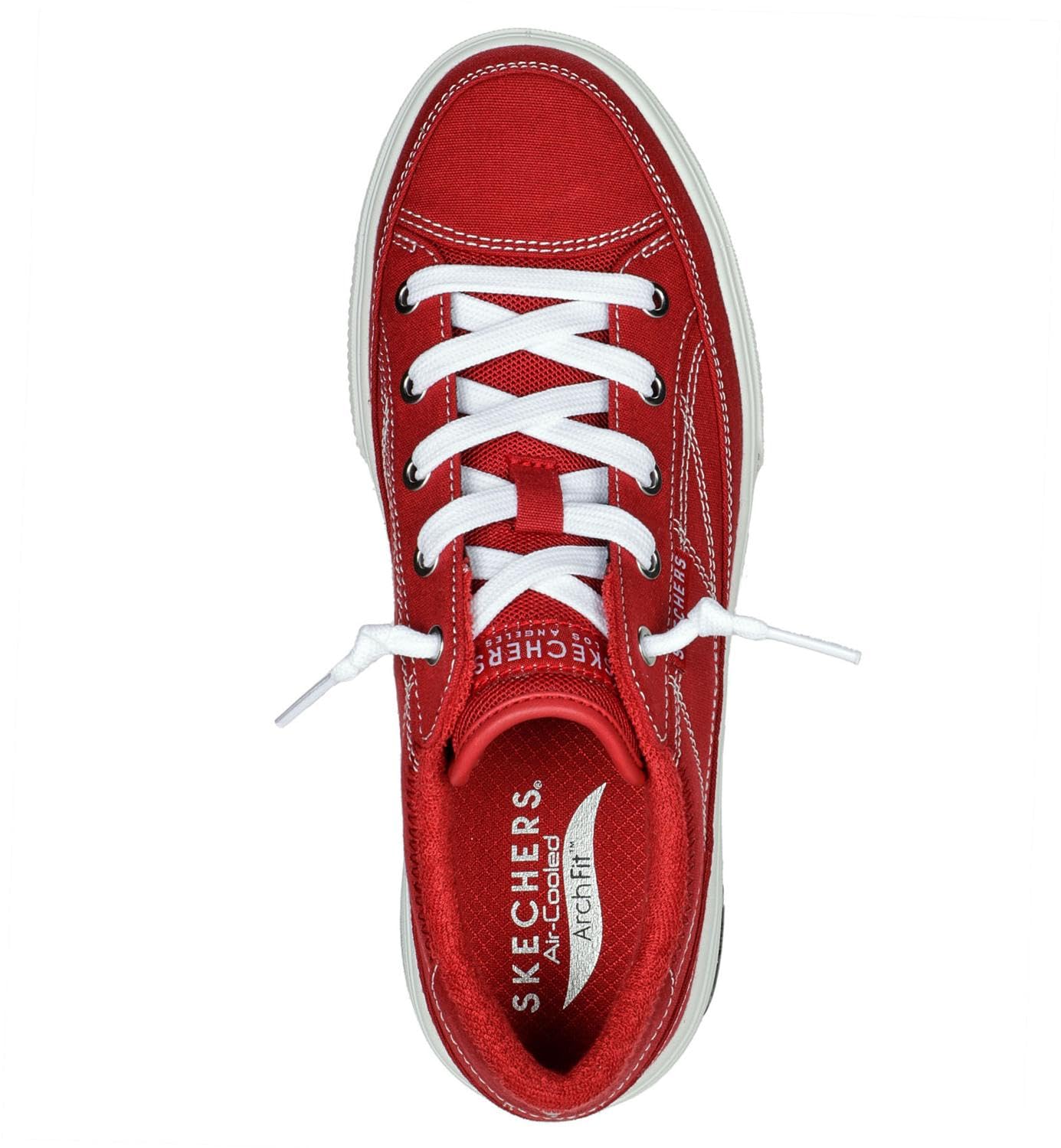 Skechers Zapatillas Arch Fit Arcade-Arcata para Mujer, Rojo Excursión Color sólido Getaway Solids, 40 EU Ancho
