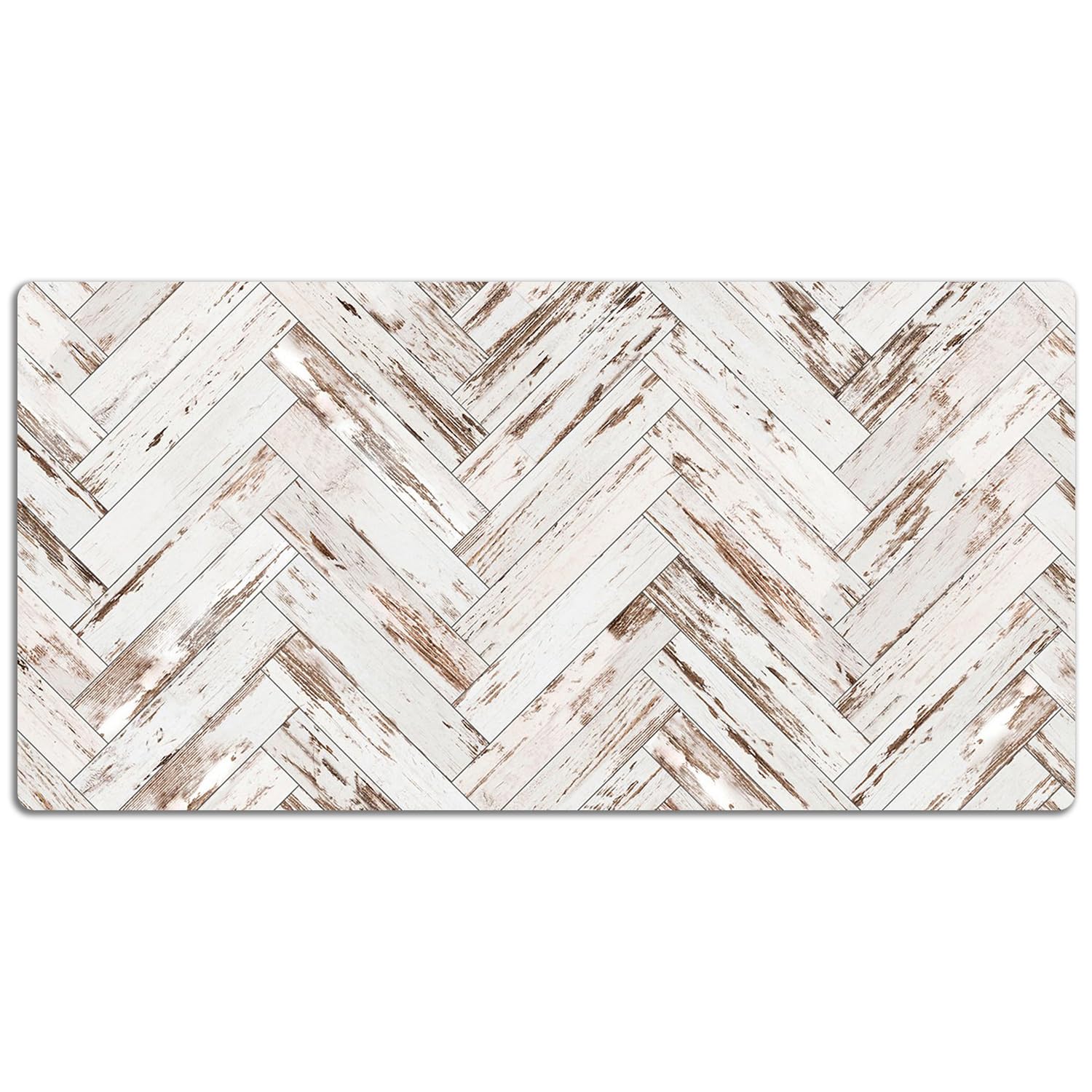 Tappetino da Scrivania 120x60 cm in Vinile PVC Protezione e Decorazione Facile da Pulire Superficie Protettiva per Ufficio e Casa Antiscivolo Impermeabile - Pavimento in legno