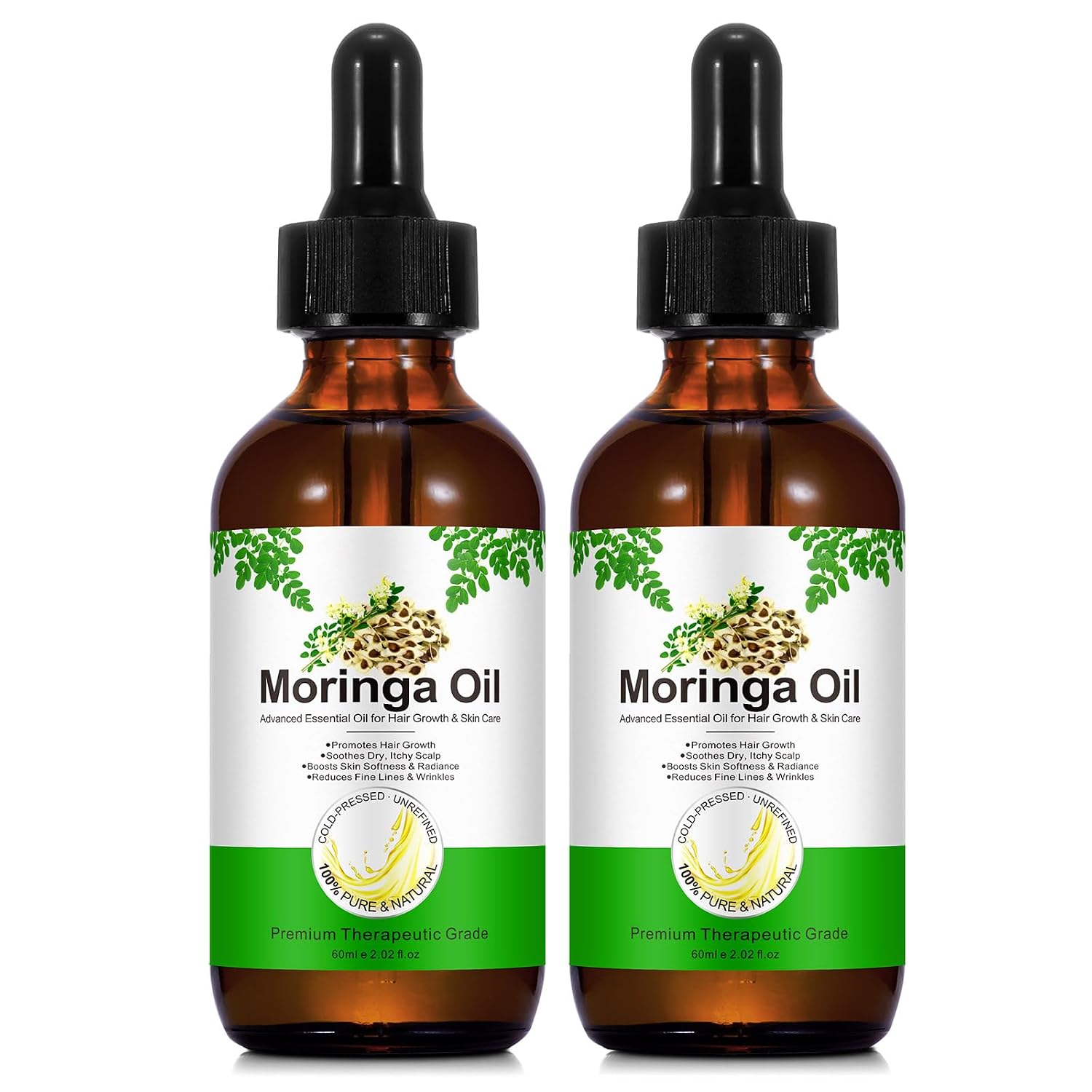 Moringa Oil Hair Growth & Anti-Aging Care | 2 Pack