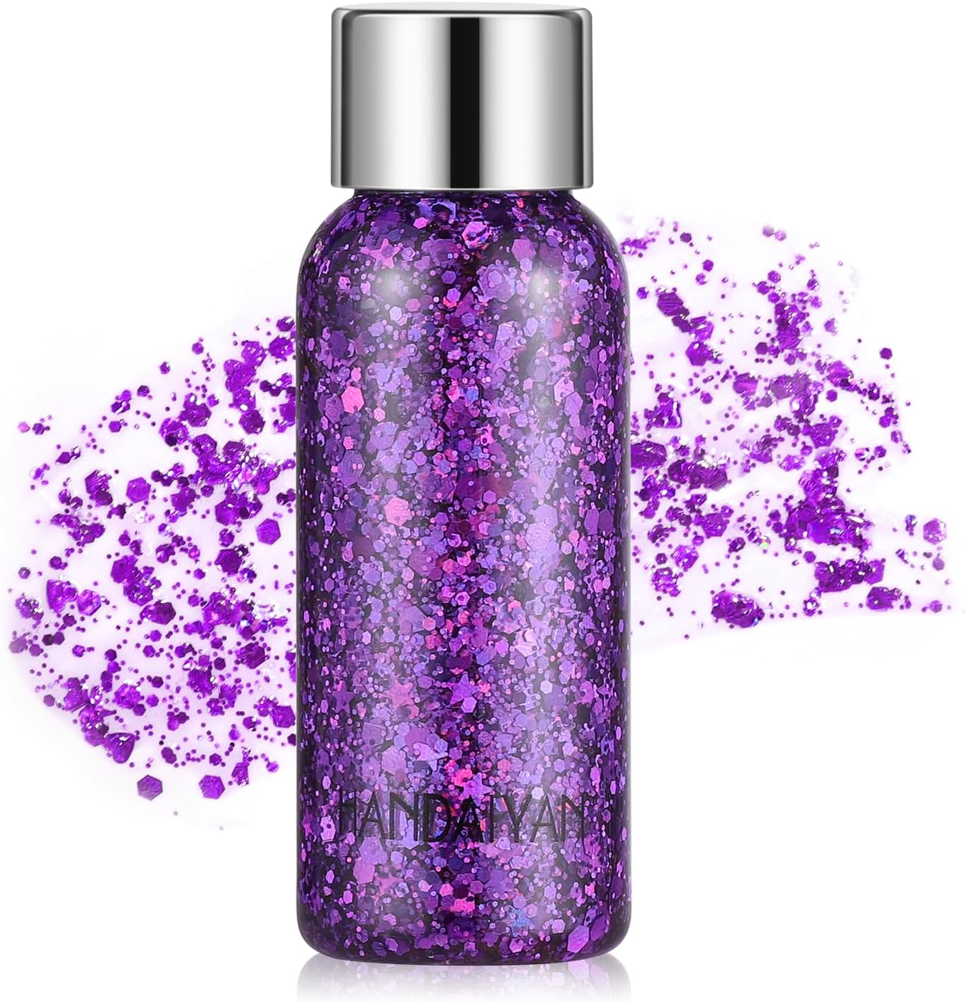 TEOYALL Long Lasting Silver Body Glitter Holographic