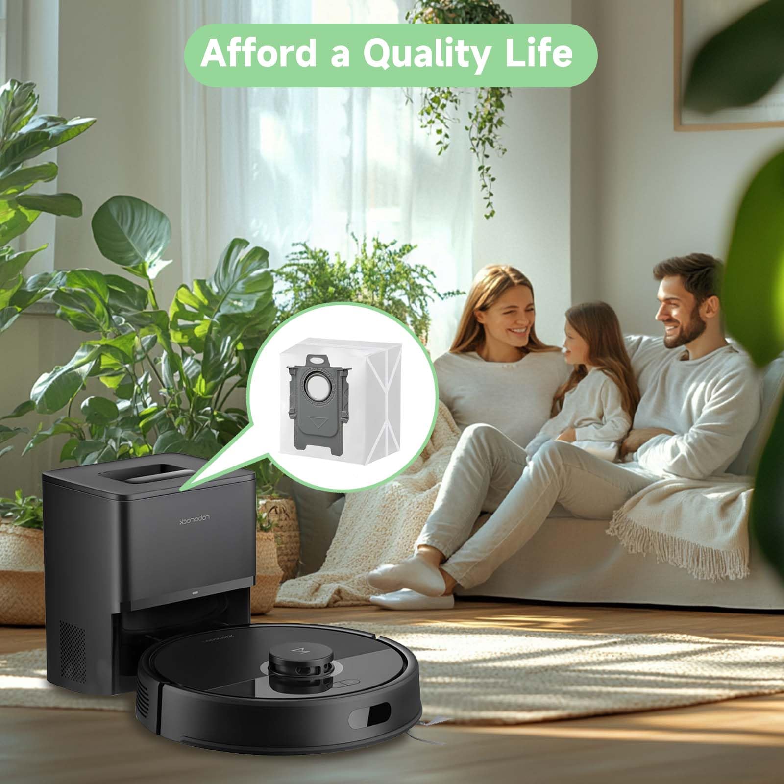WAIKAS 6 Sztuk Q8 Worki do Odkurzacza Roborock Q8 Max/Max+, Q5 Pro/Pro+, S8, S8 Pro Ultra, S7 Max Ultra, S7 Pro Ultra Robot Odkurzający