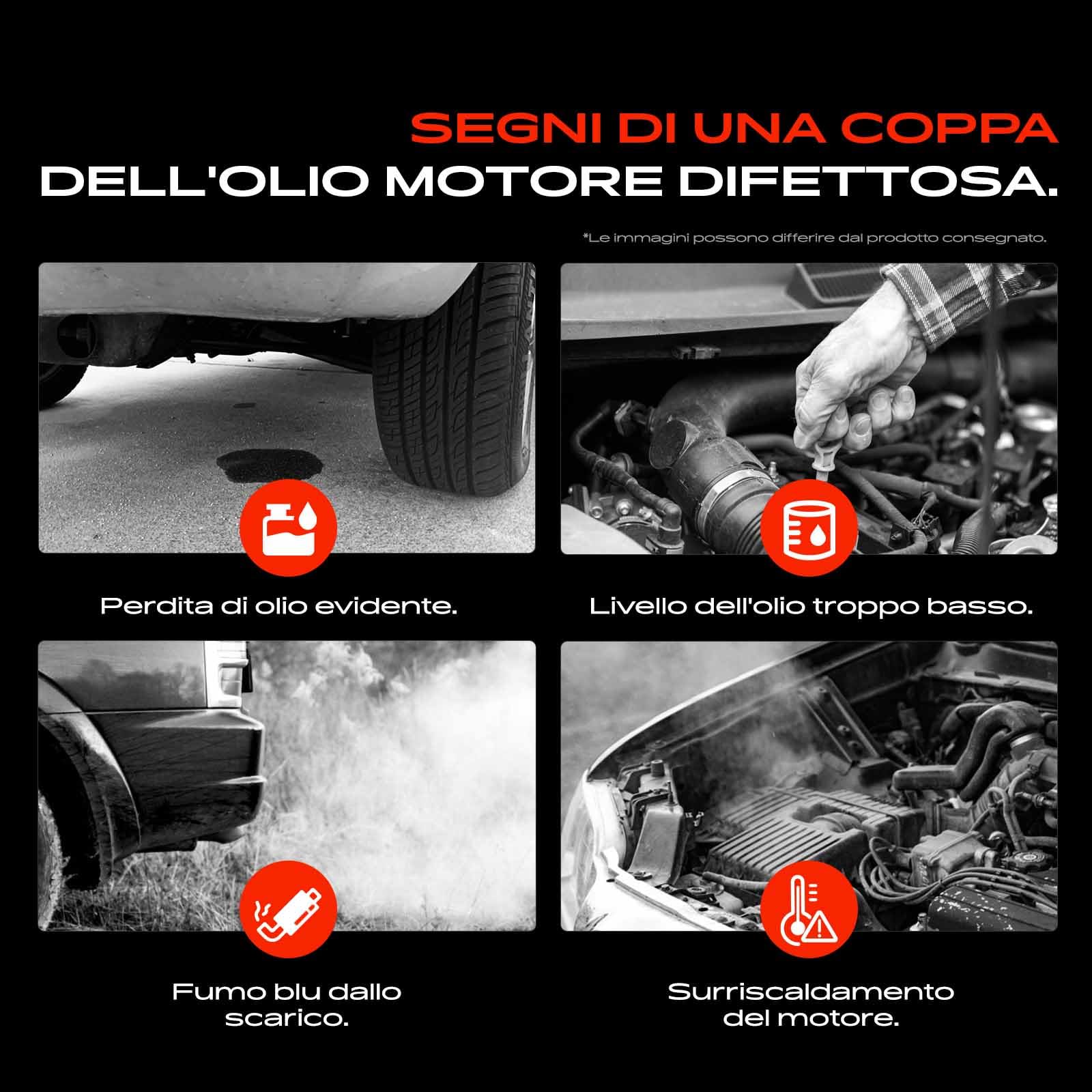 Frankberg Coppa dell'olio coppa dell'olio motore con tappo di scarico | Compatibile con: 406 Pausa 8E/F, Evasion MPV 22 U6, 406 8B, 306 Pausa 7E N3 N5, 306 7B N3 N5, 306 Cabriolet 7D N3 N5