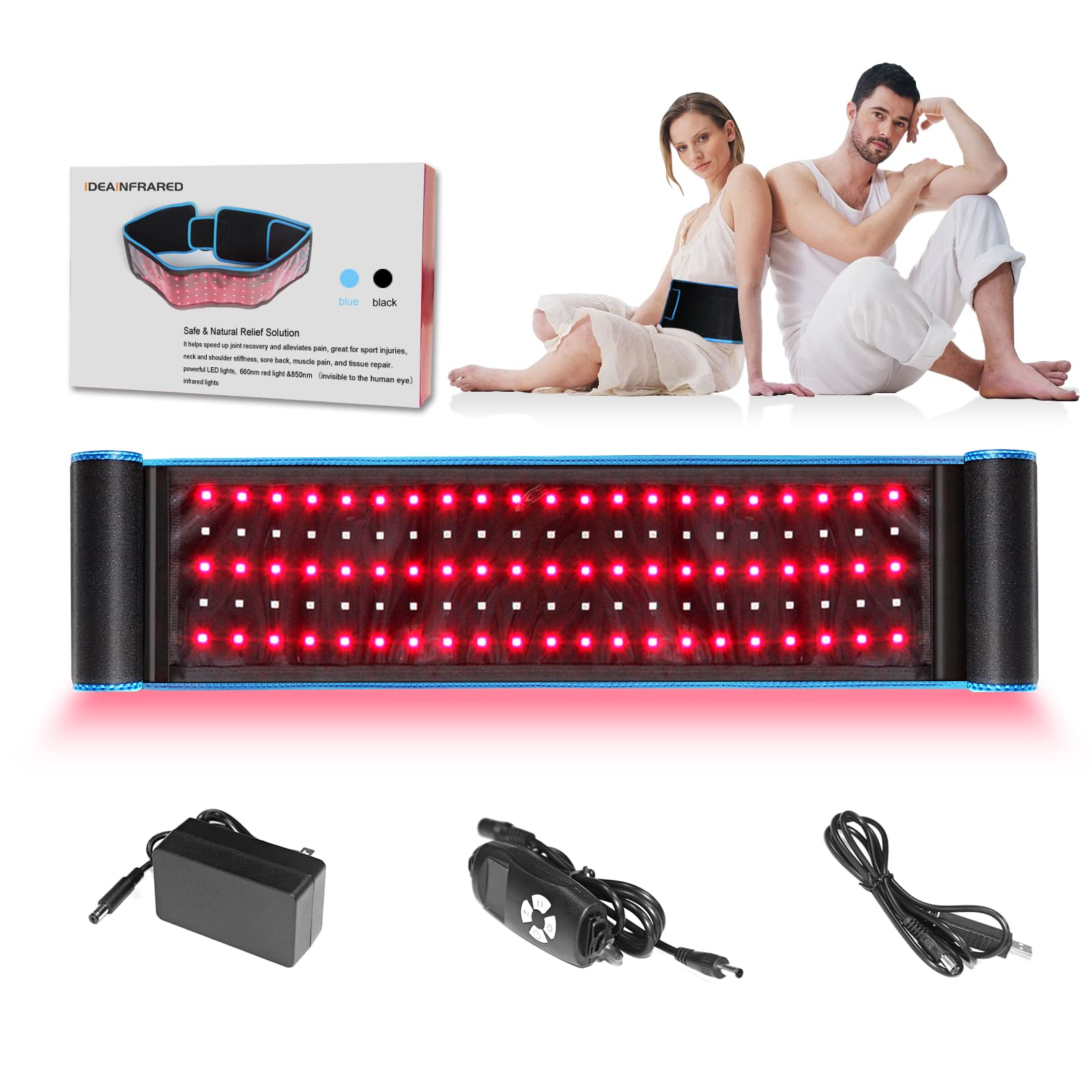 Buy IDEAINFRARED Red & Infrared Light Therapy Belt Wrap for Body Pain
