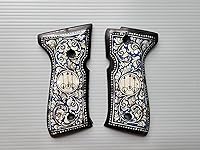 Vista 2 de BMPL - Empuñaduras de repuesto para pistola Beretta 92 92F 92FS FS 92SB 96 M992 M9 tamaño completo, color azul