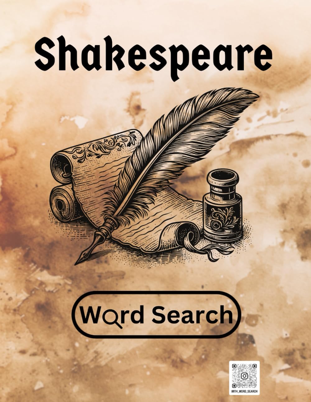 Shakespeare Word Search Book For Adults, Large Print: 50 Puzzles