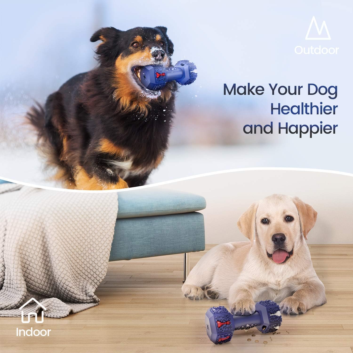 Juguetes para perros para masticadores agresivos, juguete masticable para perros grandes, juguetes indestructibles para perros grandes, juguetes de entrenamiento para perros grandes y