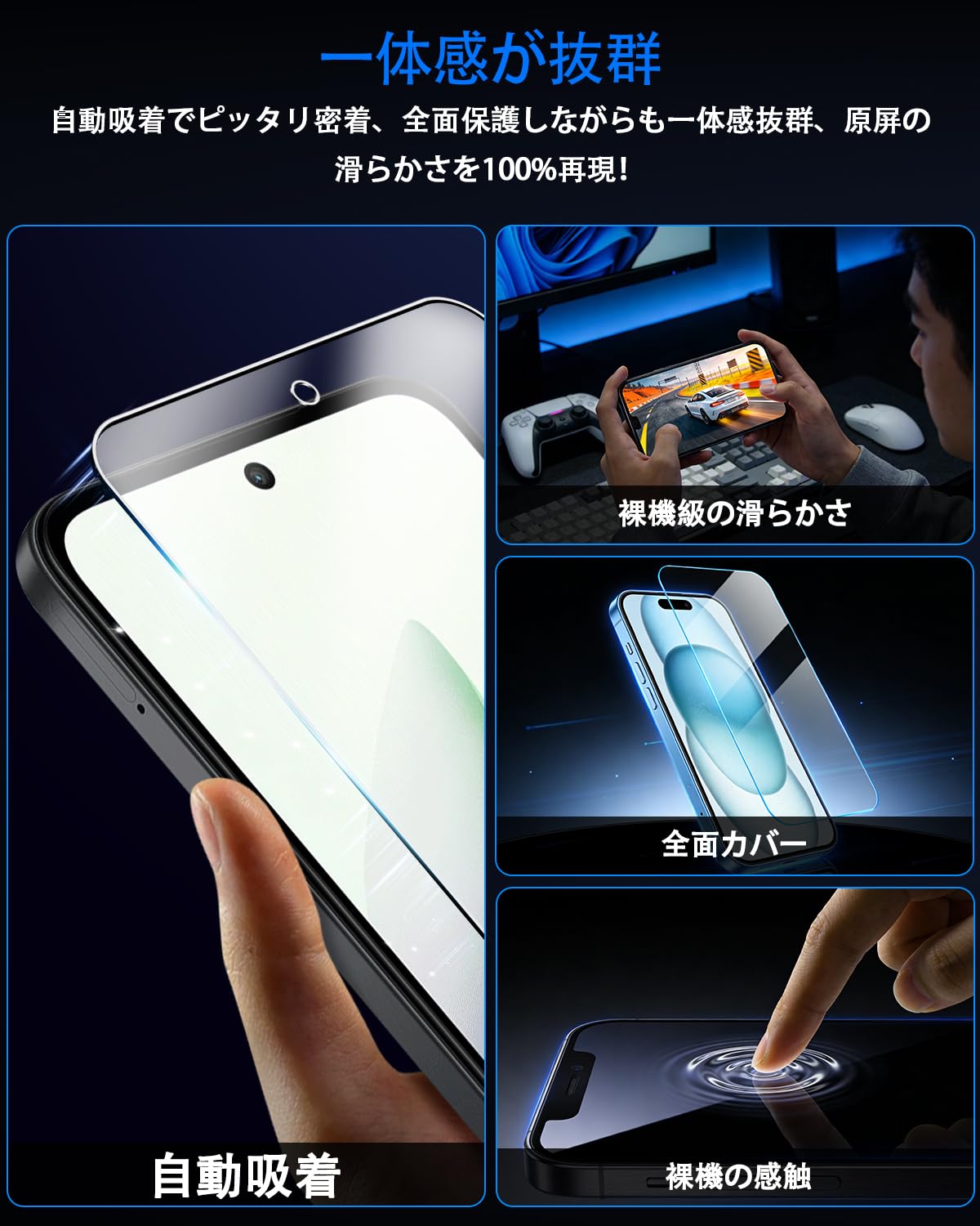 Xiaomi Redmi 15 5G スマホカバー、ガラスフィルム2枚付き Amazon.co.jp: 用 Redmi 15 5G ガラスフィルム 2枚 + カメラフィルム