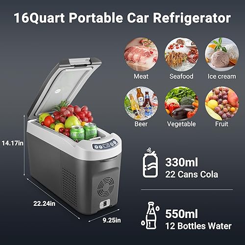 Miniatura 2 de Bodega - Refrigerador portátil de 12 voltios para auto refrigerador para automóvil de una zona control con aplicación capacidad de 27cuartos de