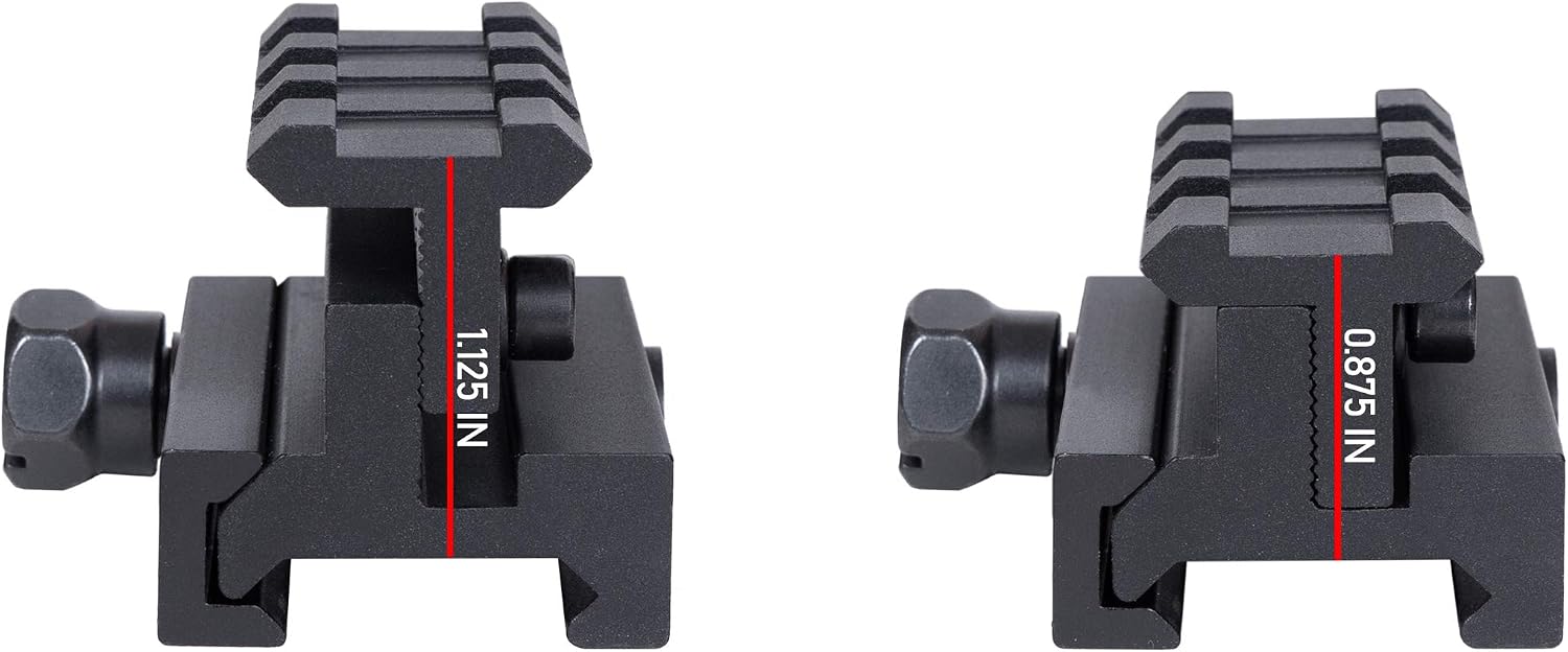 Monstrum Lockdown Series Adjustable Height Picatinny Riser Mount | 1.75 inch