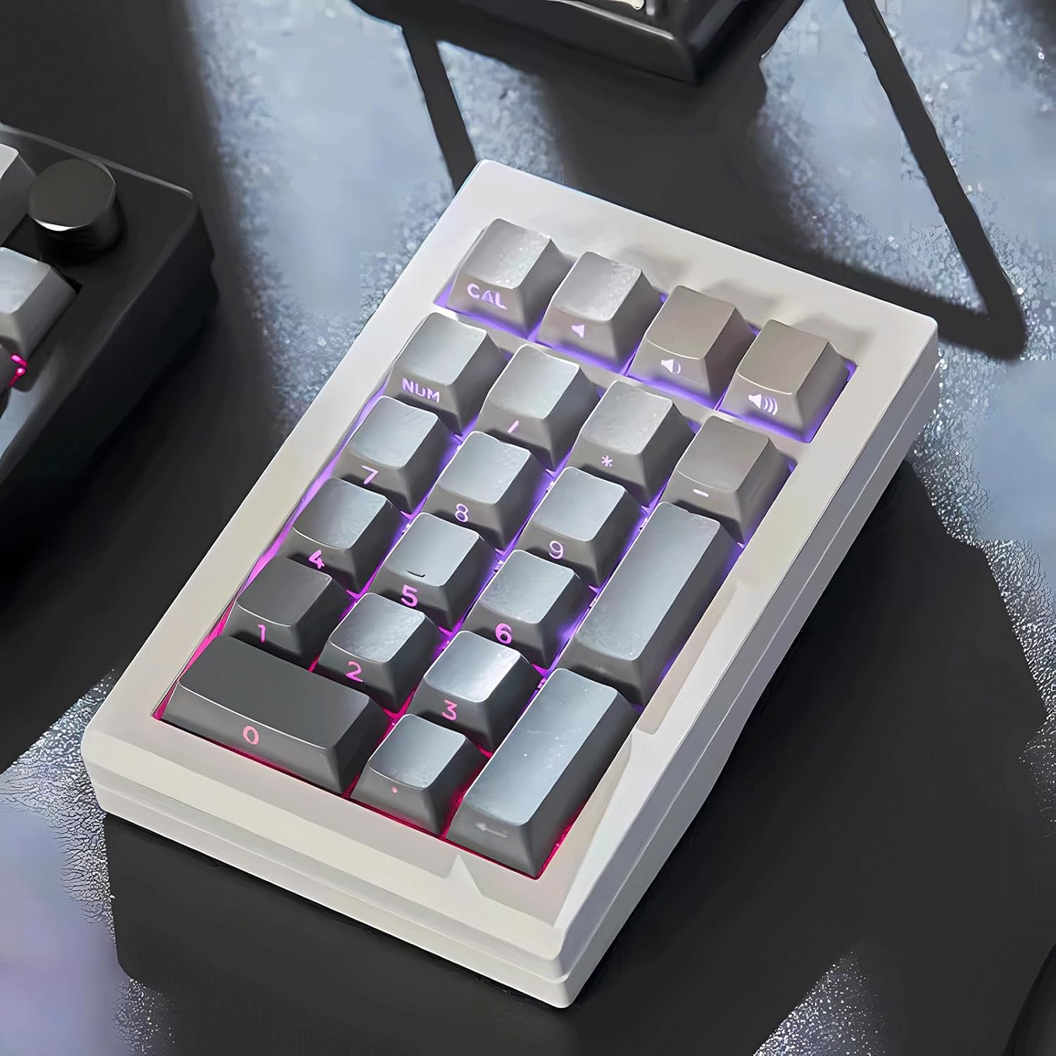 LMK21 Aluminum Alloy Mechanical Number Pad,VIA Programmable Wireless Numeric Keypad Tri-Mode BT5.0/2.4G/Type-C Rechargeable Numpad RGB Hot-Swap Gasket Keypad for Laptop/PC/TKL Keyboards