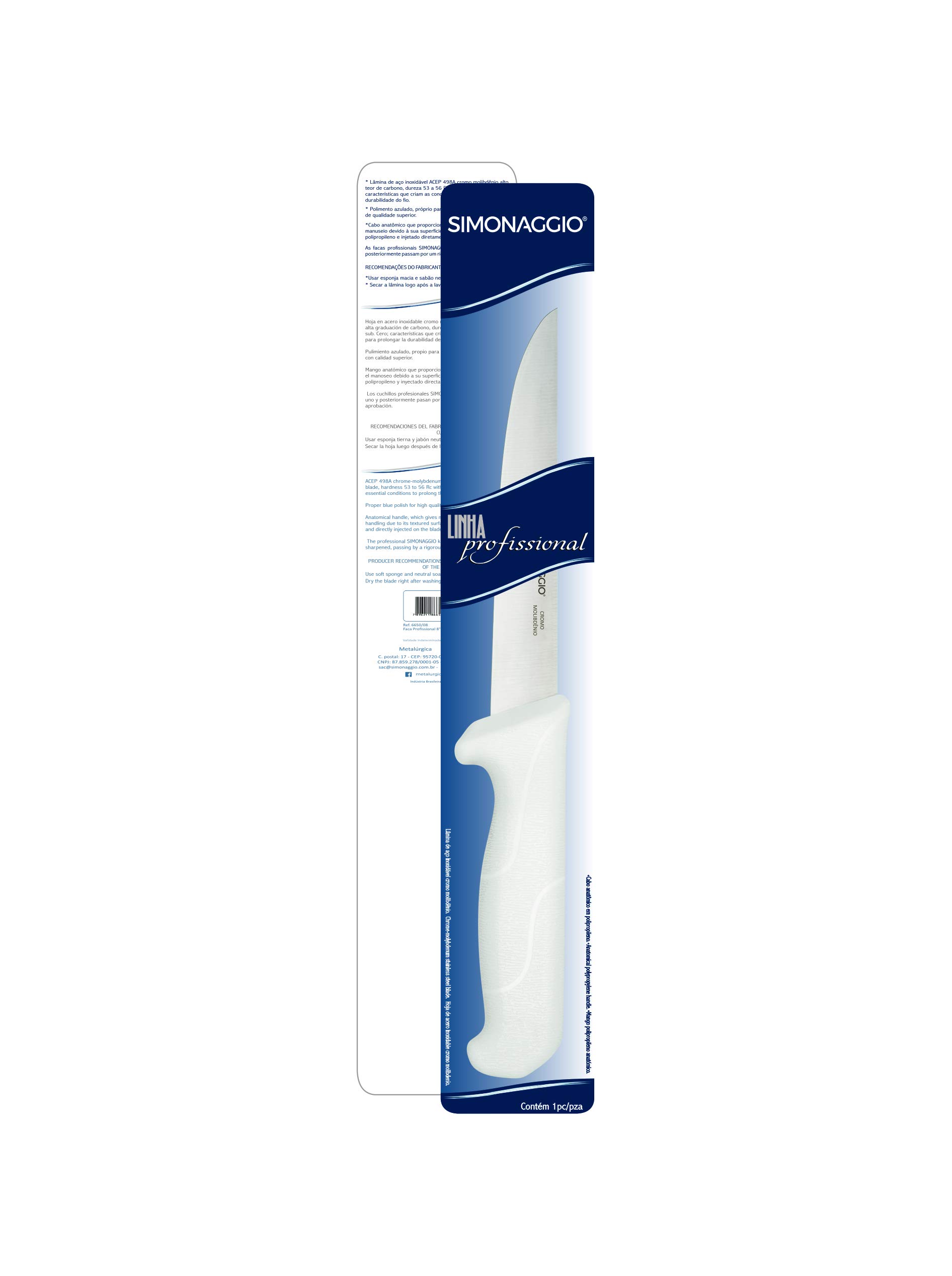 6630 06-6 Butcher Knife - White Handle