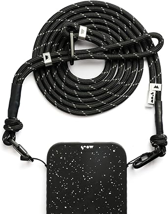 Mous Phone Lanyard Crossbody with Adjustable Anti Theft Wrist Strap Black/Purple/Sage Green