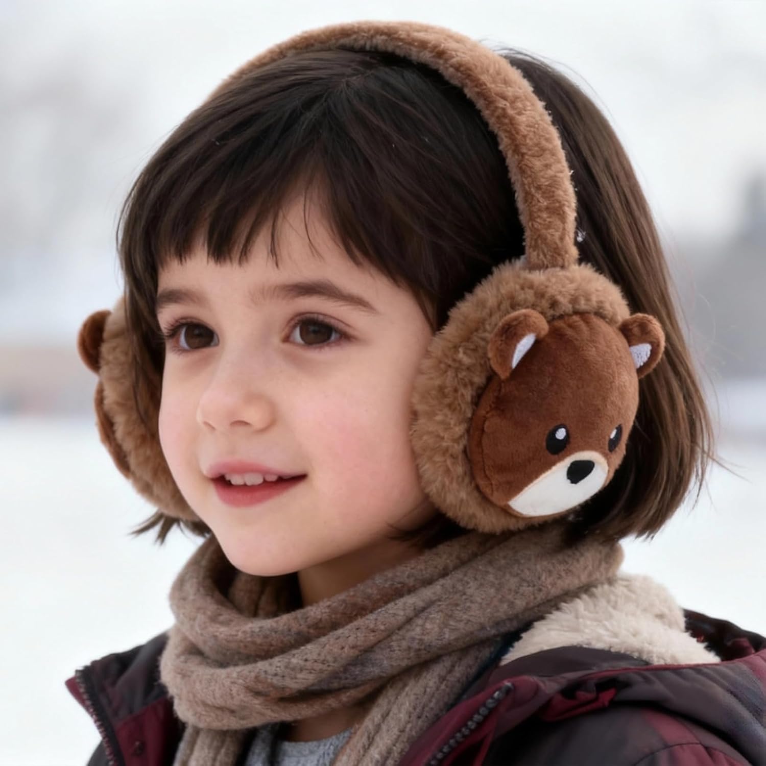 PESAAT Fluffy Ear Muff for Women Plush Earmuffs Kids Winter Earmuffs Girls Boys Cold Weather Ear Warmer - Image 2