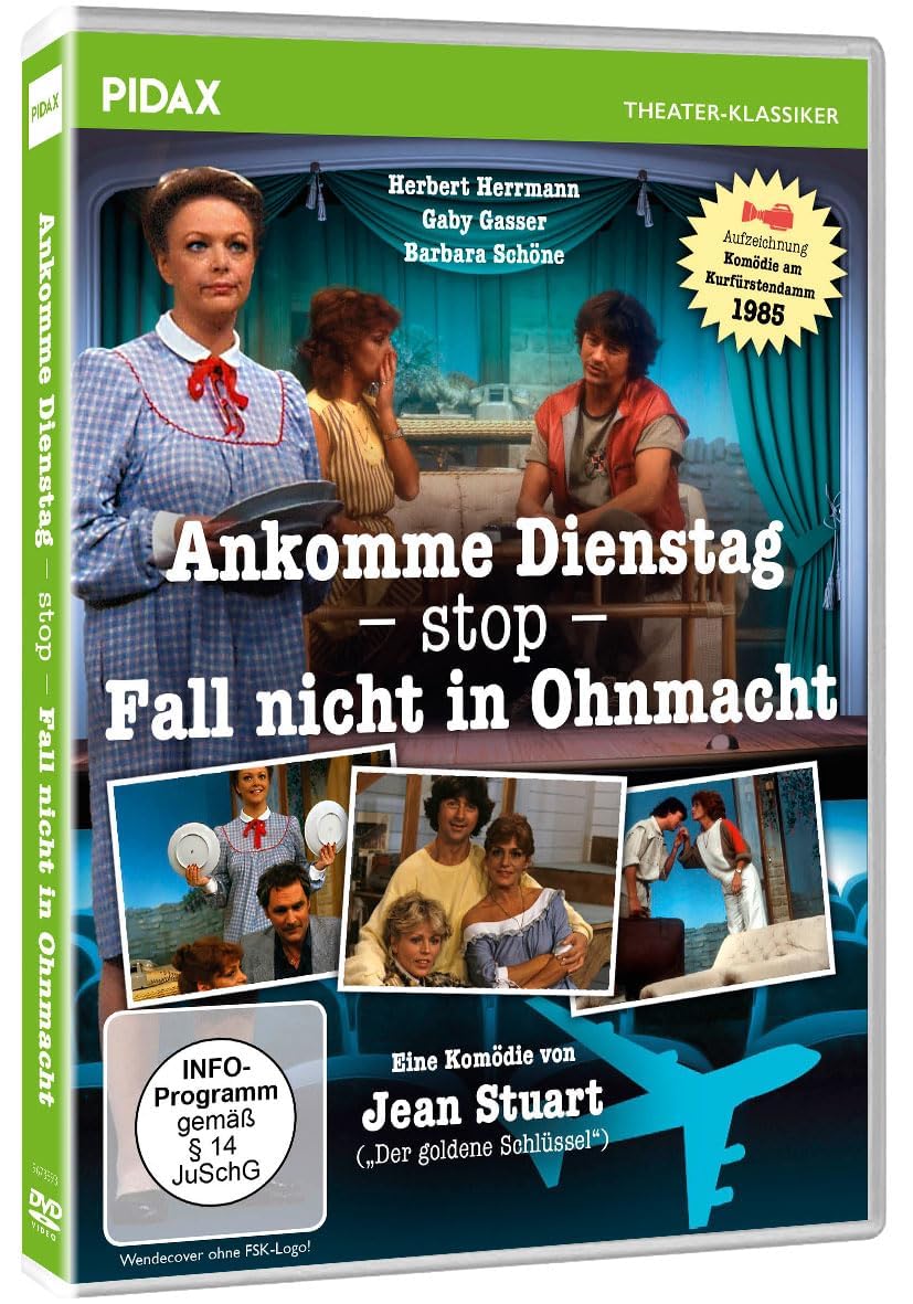 Ankomme Dienstag - Stop - Fall nicht in Ohnmacht DVD – Boulevardkomödie mit Herbert Herrmann & Starbesetzung – Theater-Klassiker für Sammler