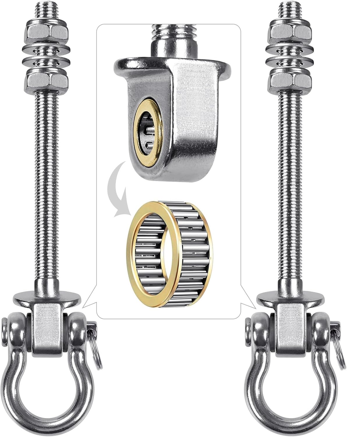 Dolibest Swing Hangers with Bearing 2 Pack Stainless