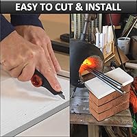 Vista 7 de BXI Tablero de aislamiento térmico de fibra de cerámica (2732F) - 12 x 8 x 0.8 pulgadas, paquete de 1 - inorgánico - ignífugo, resistente al calor