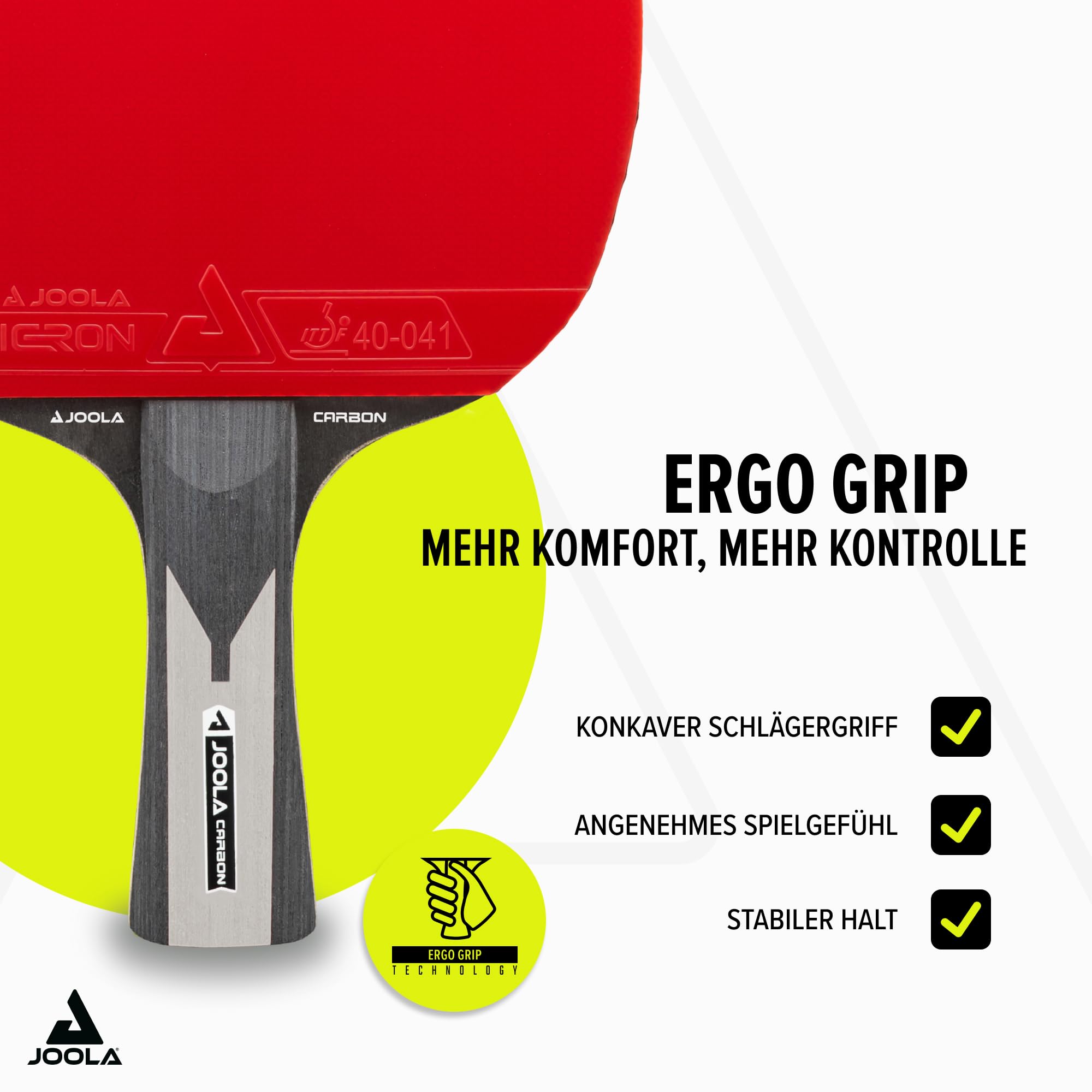 JOOLA Tischtennisschläger Carbon Pro ITTF genehmigter Profi Wettkampf Tischtennis-Schläger