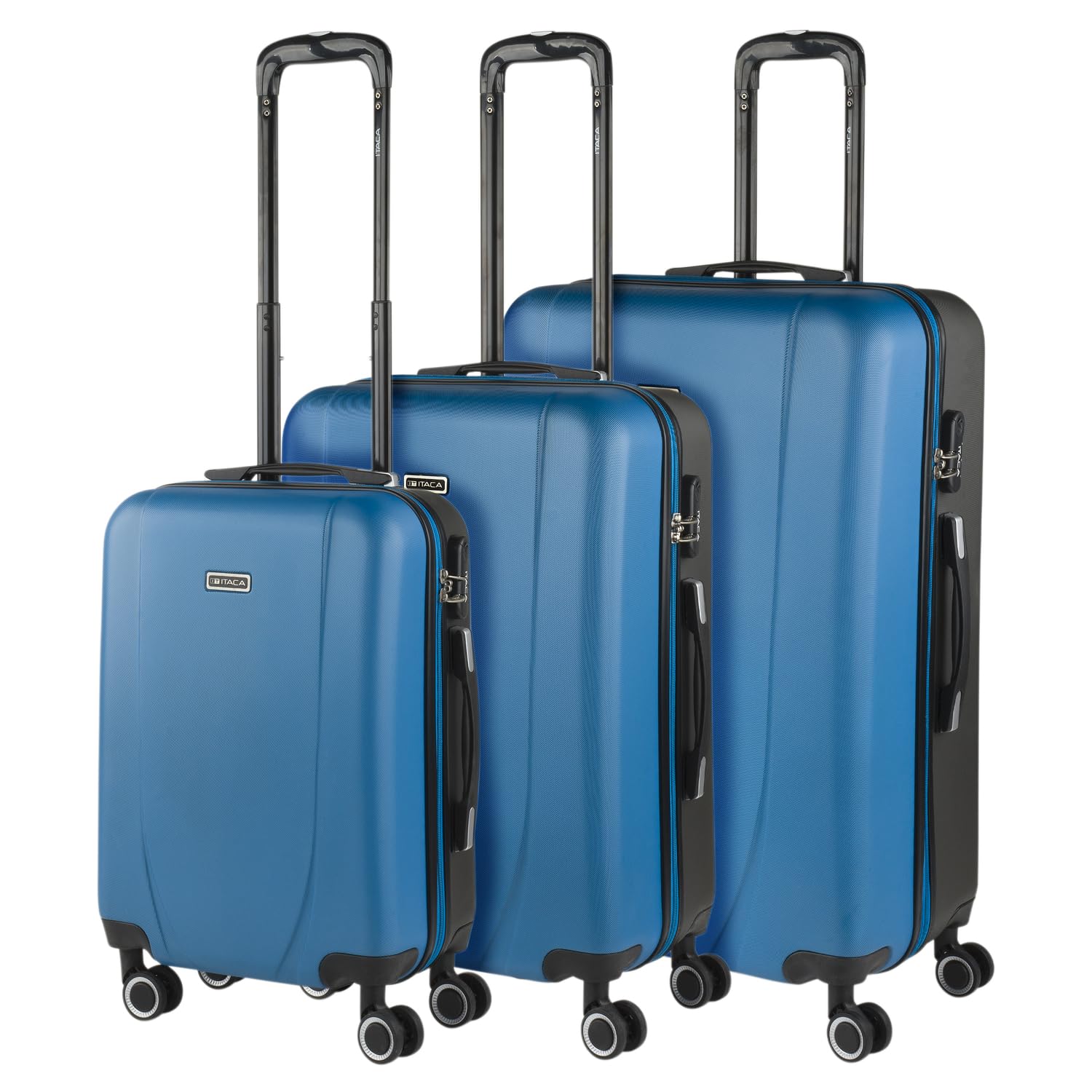 ITACA - Maleta de Cabina 55x40x20 de Viaje rígidas Trolley con 4 Ruedas Dobles para Avion Ligera Equipaje de Mano candado de combinación., Plata — view 80