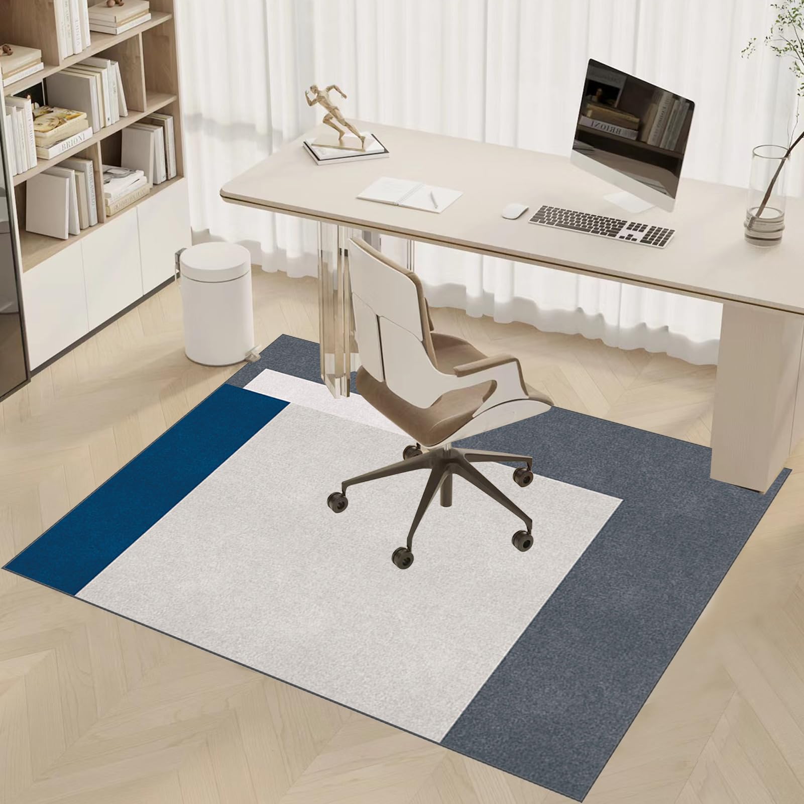 Alfombrilla para Silla de Oficina, Alfombra Gaming Suelo, Alfombra para Silla de Gaming, Alfombra de Suelo para Suelos Duros Laminado, Alfombra Gamer, Protector Suelo Silla Ruedas 80 x 160 cm