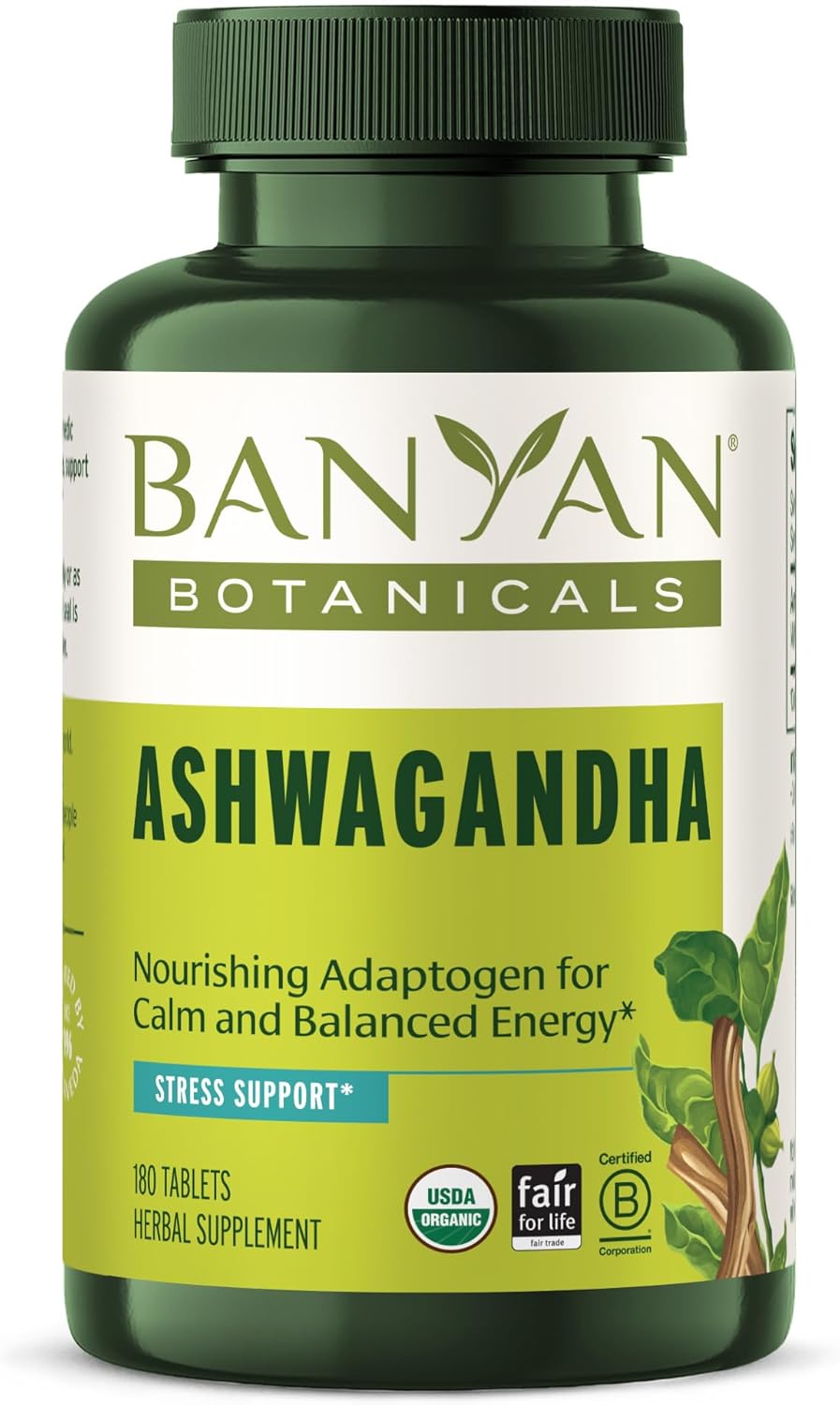 Ashwagandha Tablets - Organic Root, Banyan Botanicals