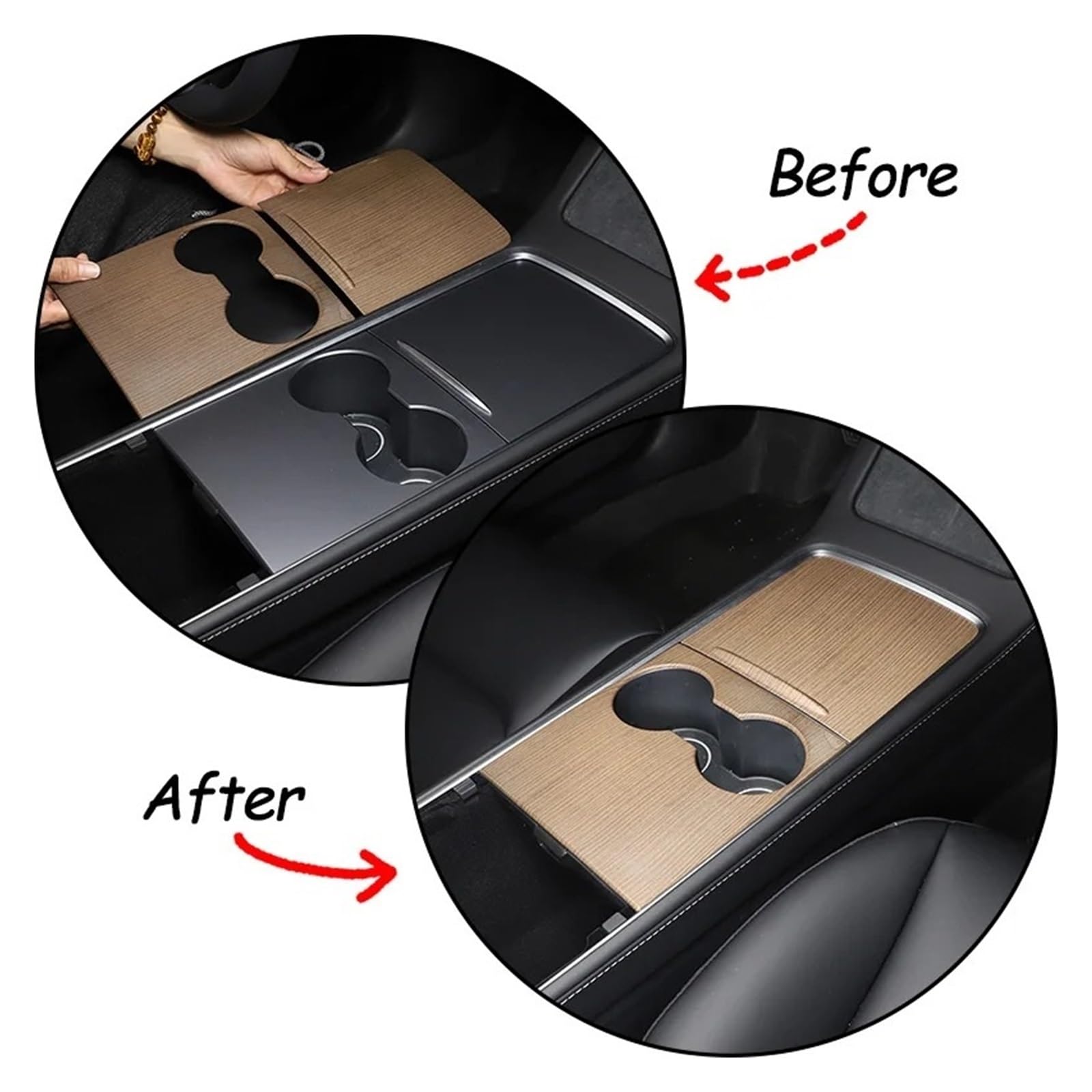ABS Auto Center Konsole Getriebe Panel Dekorative Abdeckung Für Tesla Für Modell Für 3/Y 2021-23 Innen Änderung Zubehör Car Trim Interior Strips