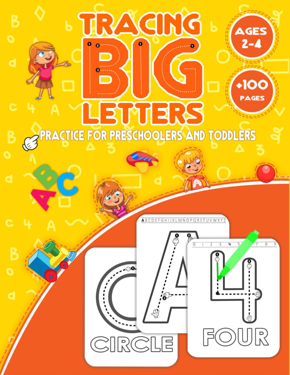 Tracing Big Letter Practice for Preschoolers and Toddlers Ages 2-4: my first workbook, Essential Preschool Home school Skills for Beginners to Tracing ... Shapes and ABC letters, fun kids tracing book