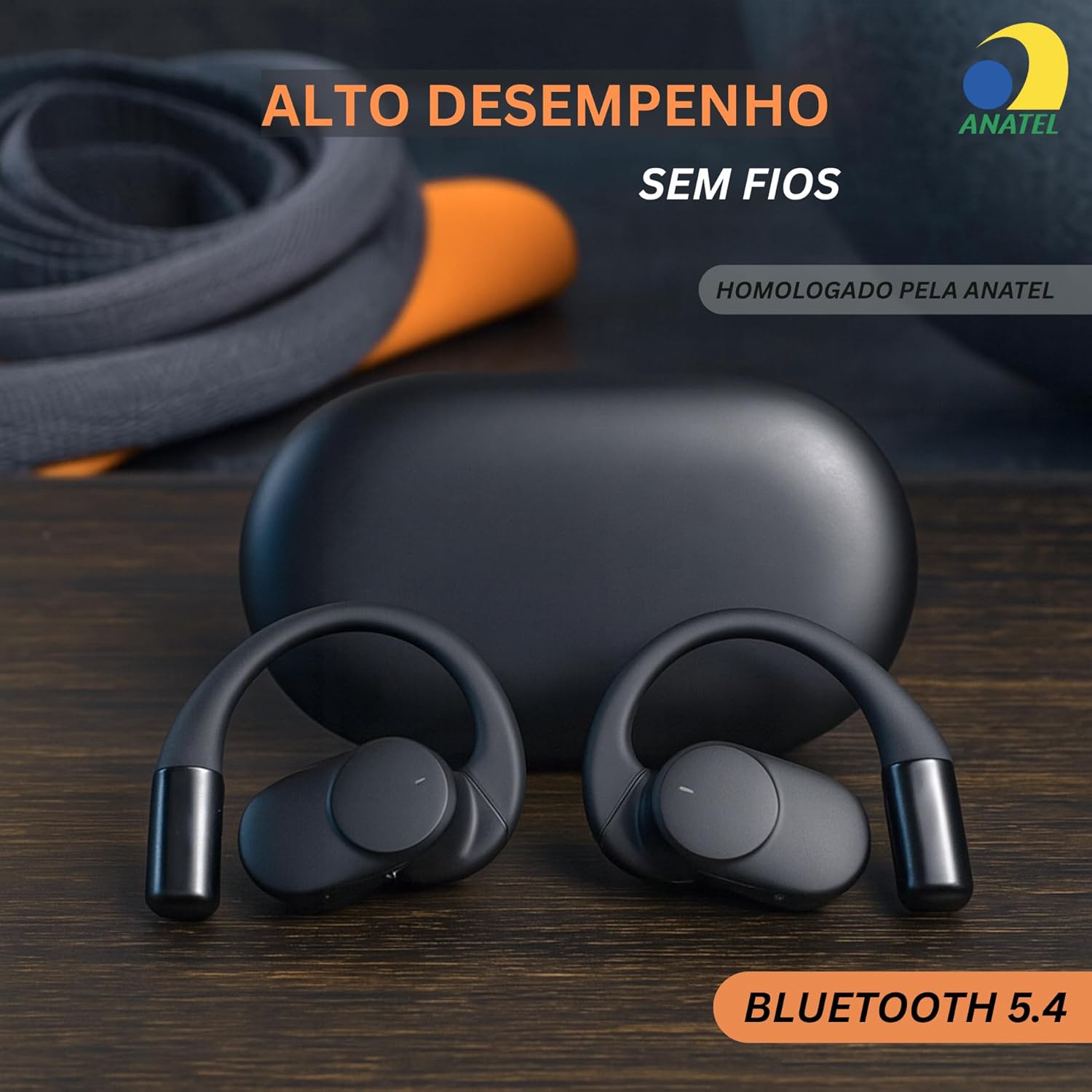 71xLrHbZtPL._AC_SL1500_ Fone de Ouvido, Bluetooth 5.4, IPX4 à Prova D'Água, Com Microfone Embutido. Design Esportivo e Ergonômico, Ideal Para Corridas, Atividades Físicas, Compatível com IPhone e Android, Anti Ruído (Preto)