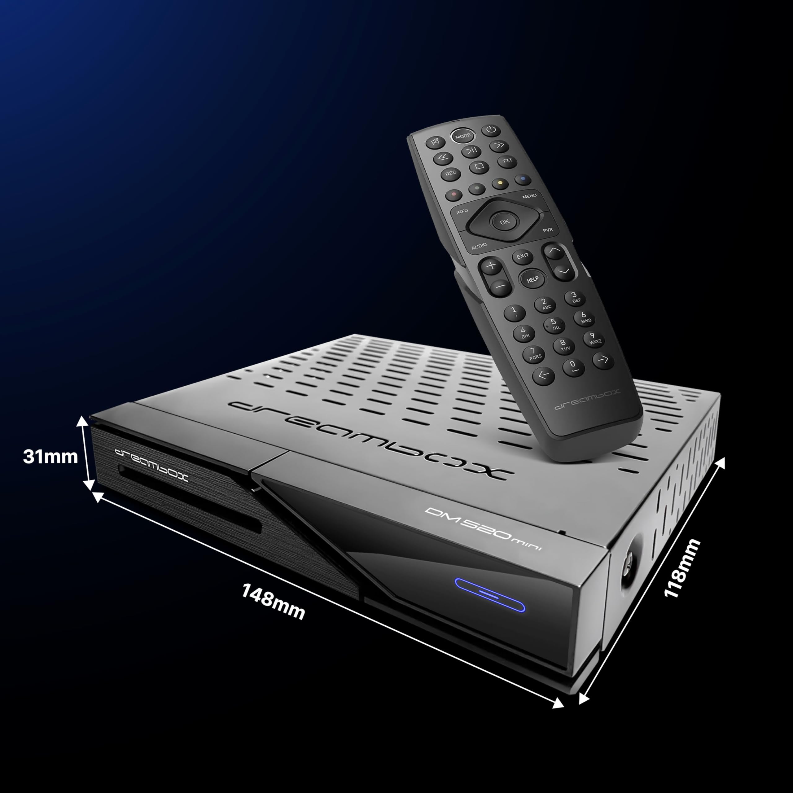 Dreambox DM520 Mini HD 1 sintonizador DVB-S2 PVR Ready Full HD 1080p H.265 Linux Receiver