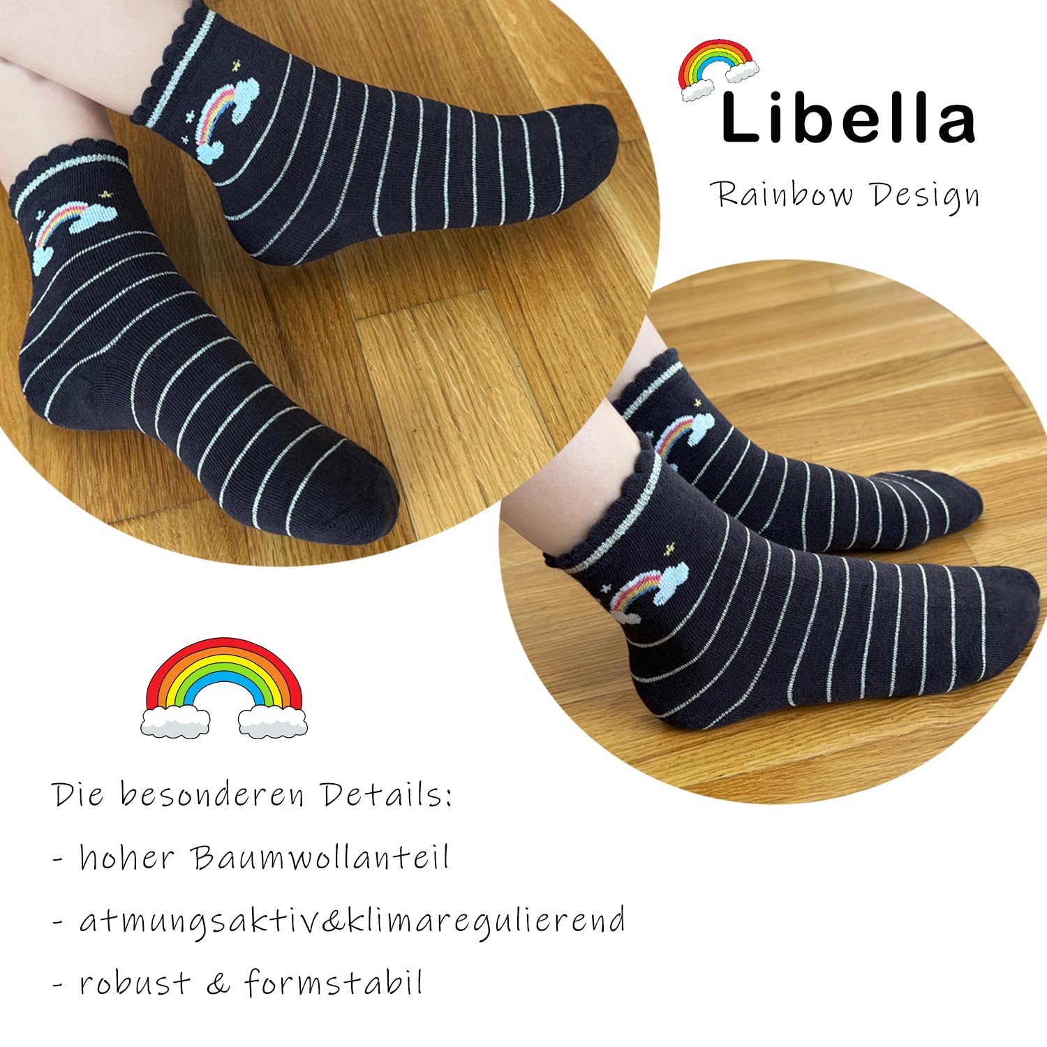 L&K-II 10 par skarpetek dziecięcych dziewczęcych skarpety do sneakersów bawełna wielokolorowe wiosna jesień 2823