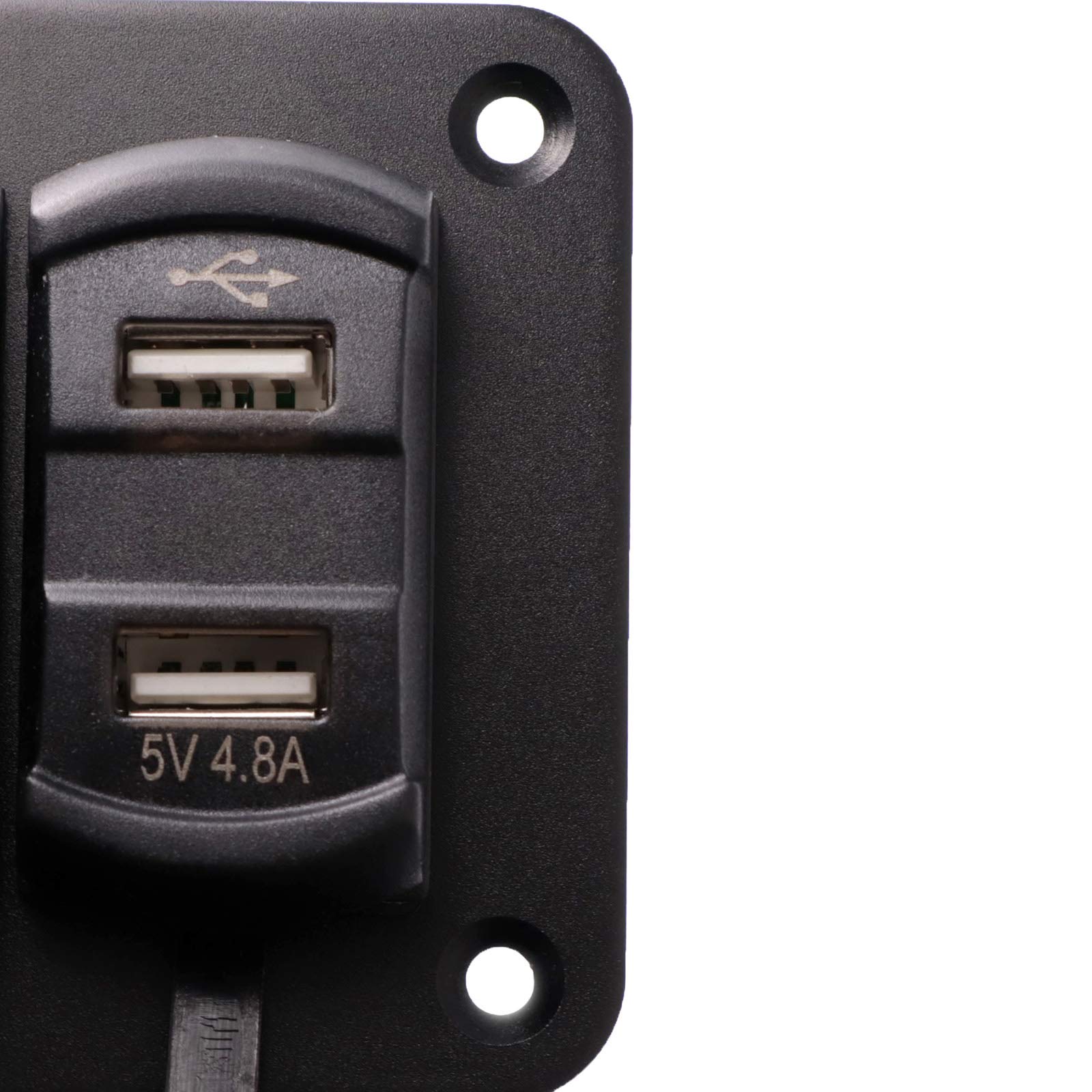 KAOLALI 5/7 Gang Rocker Interruttore Pannello Kit 12 V/24 V Interruttore di Circuito LED Blu Impermeabile Marine Rocker Interruttore Pannello Dual USB Charger Port