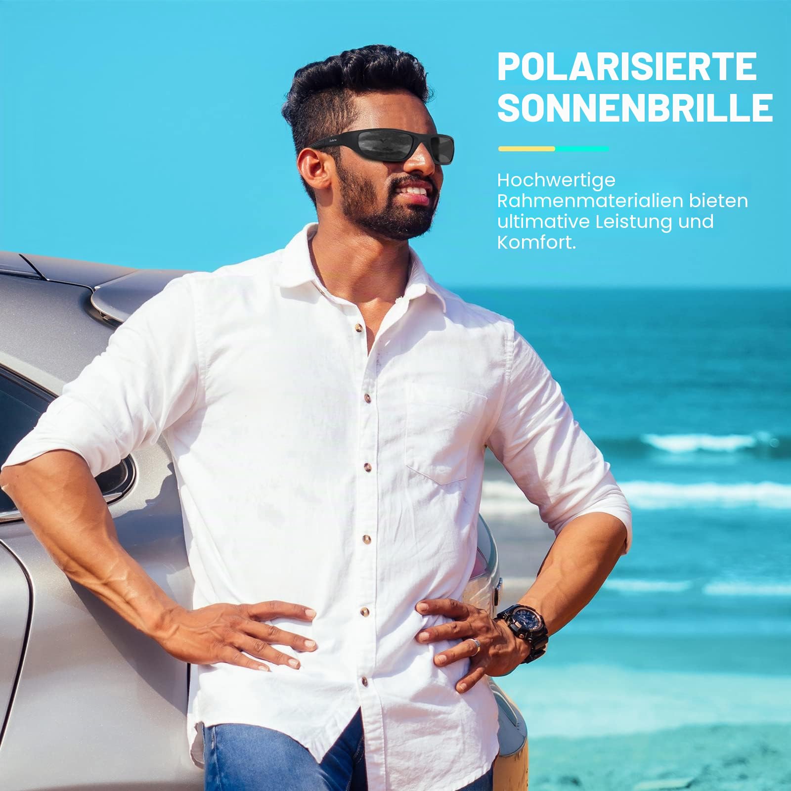 Duduma Sonnenbrille Herren Polarisiert Sportbrille Fahrrad Brillen für Herren Damen Angeln Sport mit UV400 Schutz Tr8116