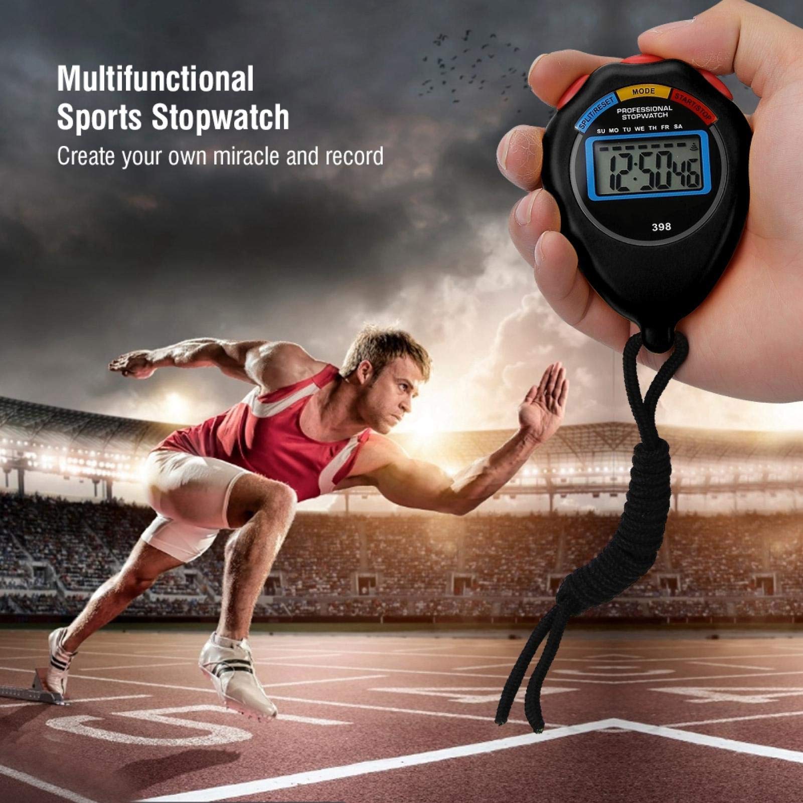 Cronometro, Cronometro digitale, Orologio elettronico da allenamento e da  competizione, Cronometro sportivo professionale, Cronometro elettronico per  atletica leggera per corsa, corsa, nuoto(Nero) : Amazon.it: Sport e tempo  libero