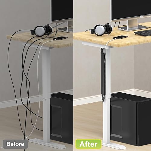 Miniatura 3 de Canal magnético de gestión de cables para escritorio, organizador de cables de ranura abierta de 15.4 pulgadas, organizador de cables, organizador