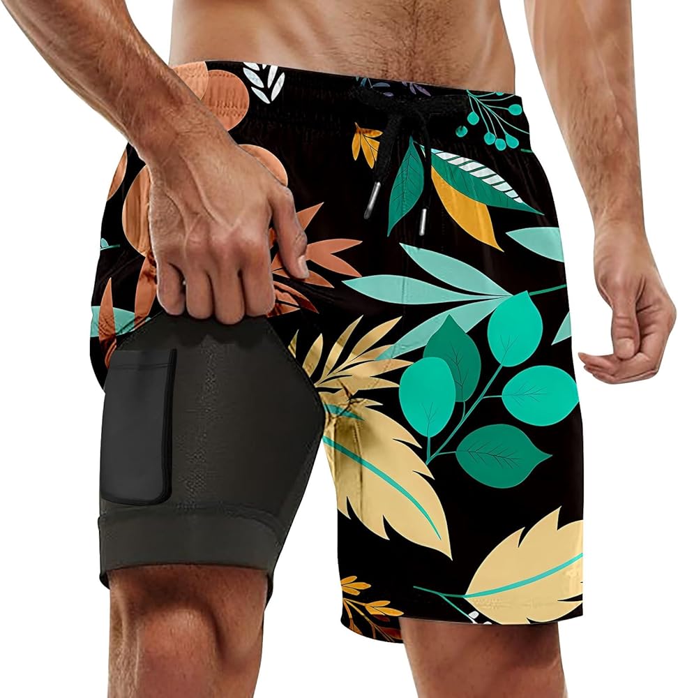 Short De Bain Homme Maillot De Plage Avec Filet Slip Séchage Rapide