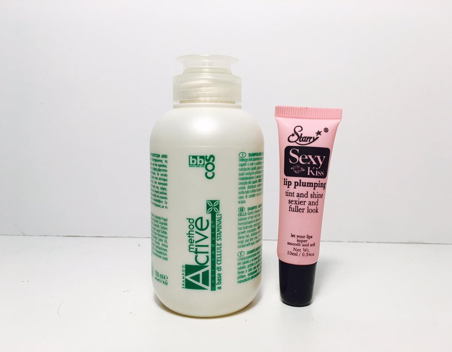 BBcos Method Active Shampoo Against Hairloss Made of Plant Stem Cells 150 ml/ 5.1oz *Free Starry Sexy Lip Plumping Lip Gloss 10ml*