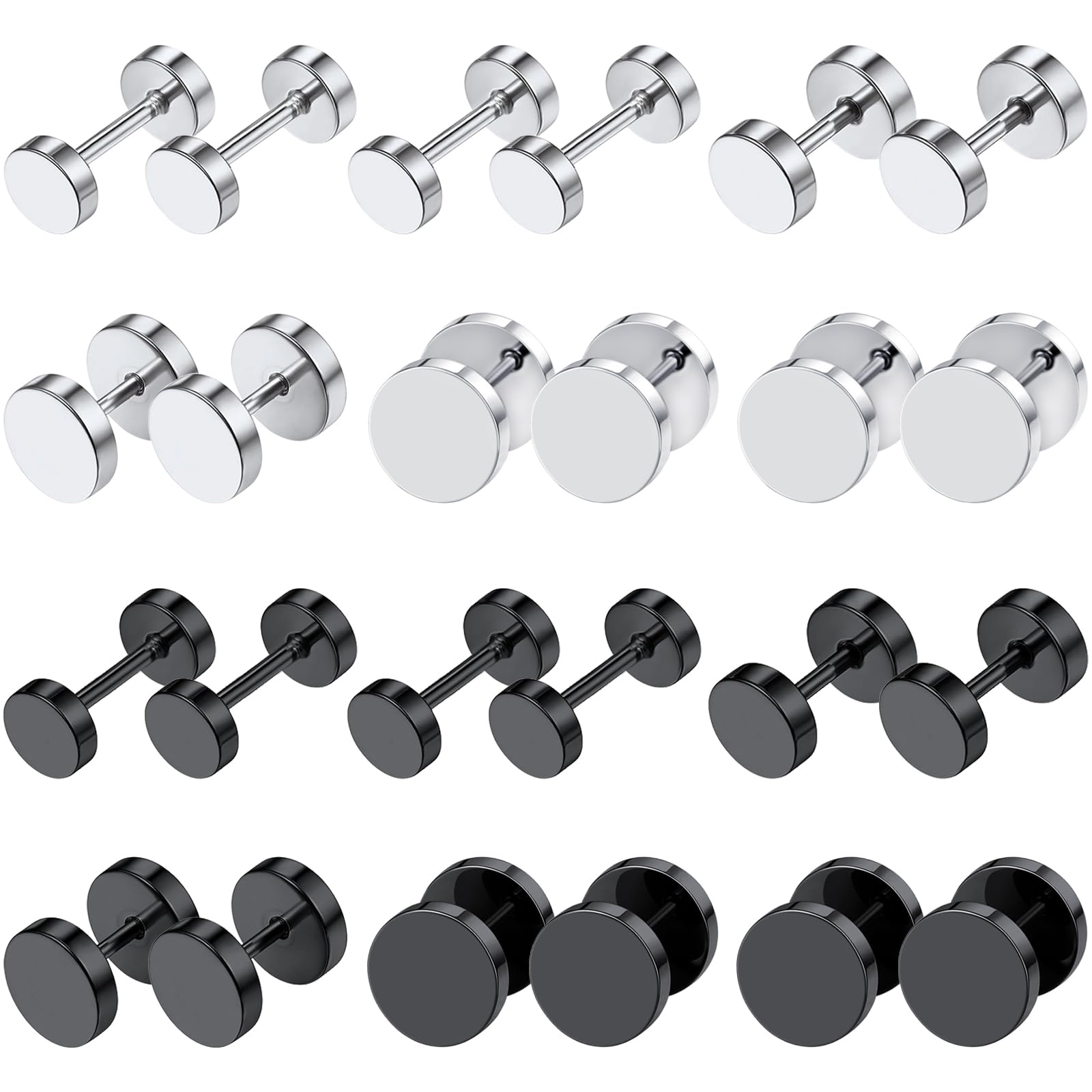 15 Pairs Stainless Steel Cross Earrings Hinged Earrings Cross Dangle Hoop Cross Earrings Set for Men and Women-image-42