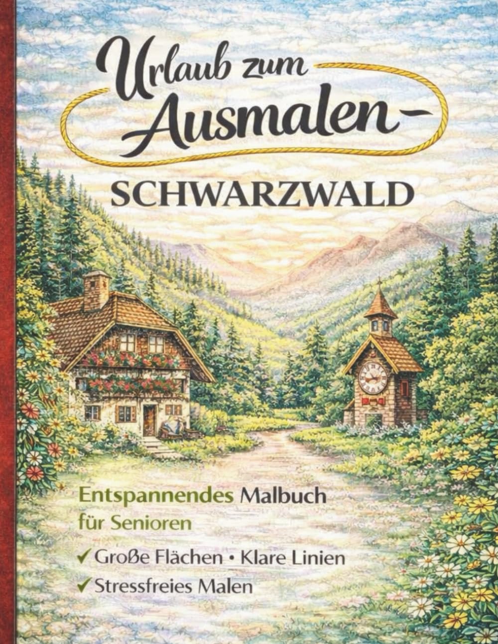 Urlaub zum Ausmalen - Schwarzwald: Entspannendes Malbuch für Senioren