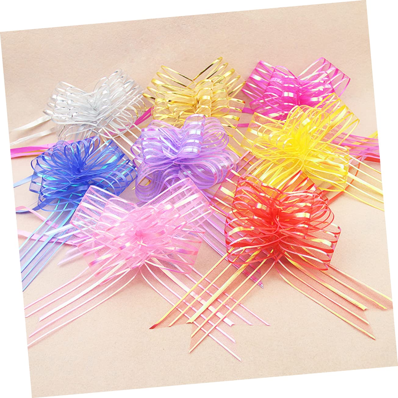 TEHAUX 36pezzi Fiocchi Decorativi Per Matrimoni e Feste Coccarde Tulle Blu Per Decorazioni Regali e Eventi Speciali