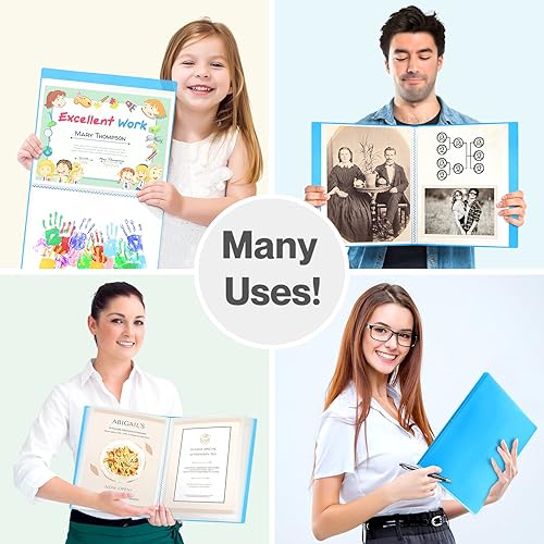 Miniatura 2 de CRANBURY Carpeta con fundas transparentes, libro de presentación de 8.5 x 11 pulgadas con cubierta transparente y 24 protectores de hojas
