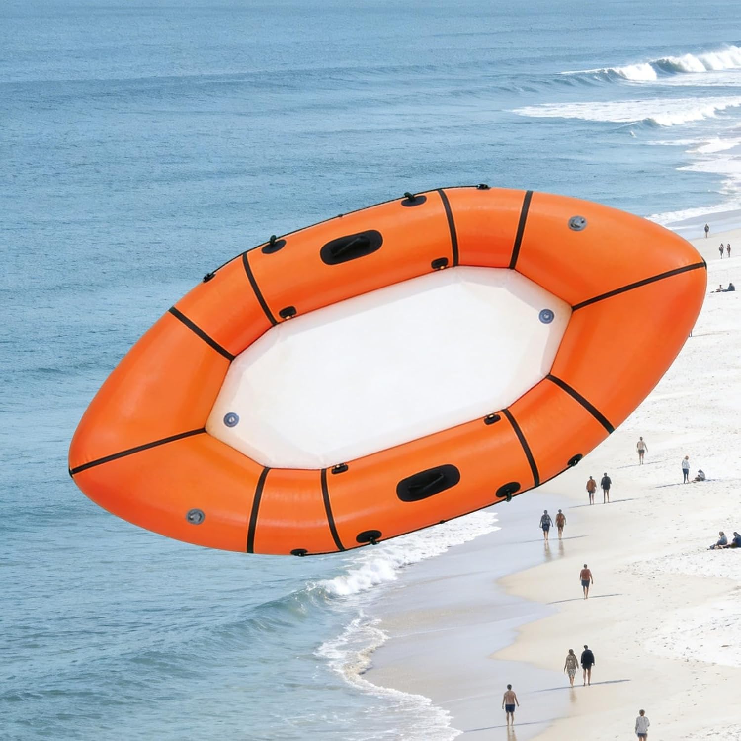 Pack Raft Inflatable Kayak with Soft Seat - Lightweight PVC Dinghy, Rapid Inflate, for Fishing, Lake Floats, and White Water Rafting, Compact Travel Bag Included