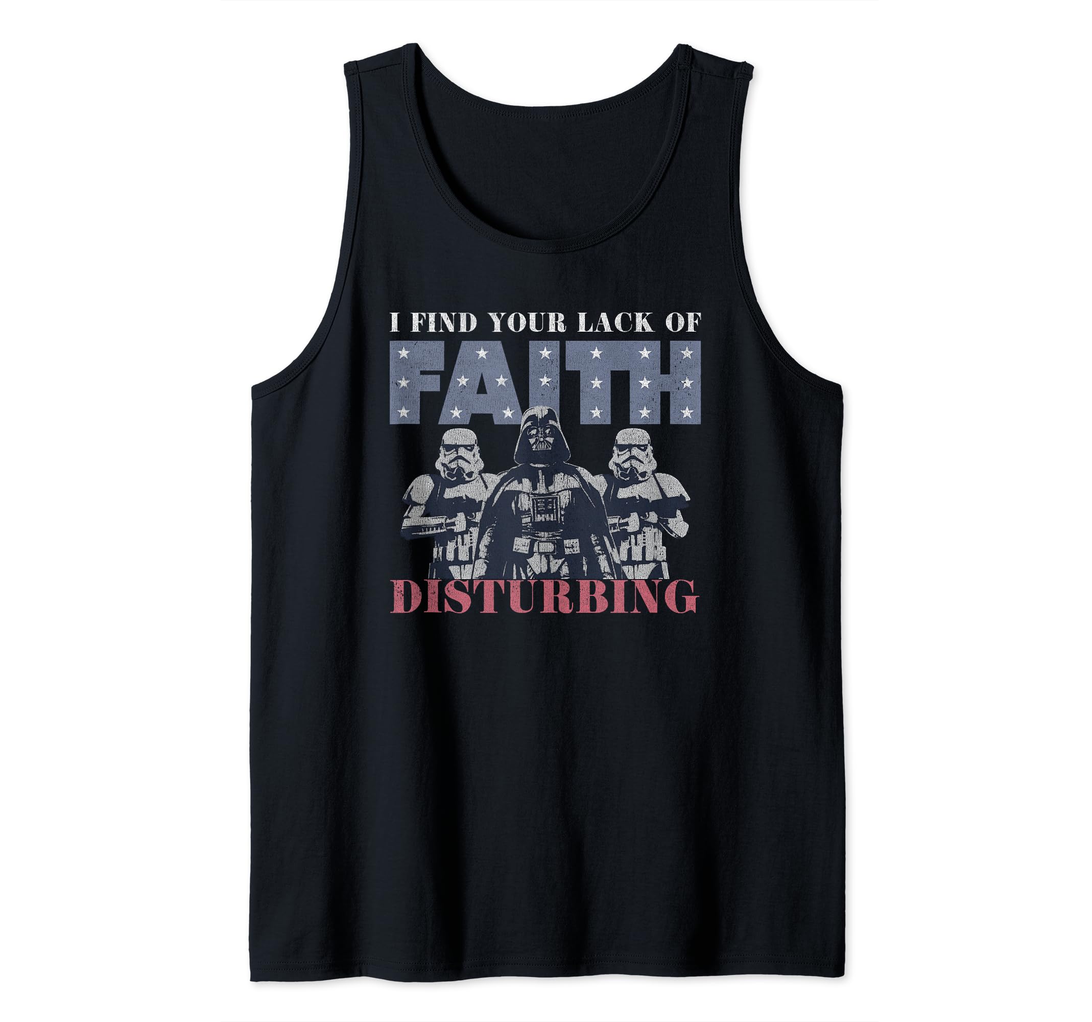 Star Wars Darth Vader Patriotic Faith Tank Top, Black