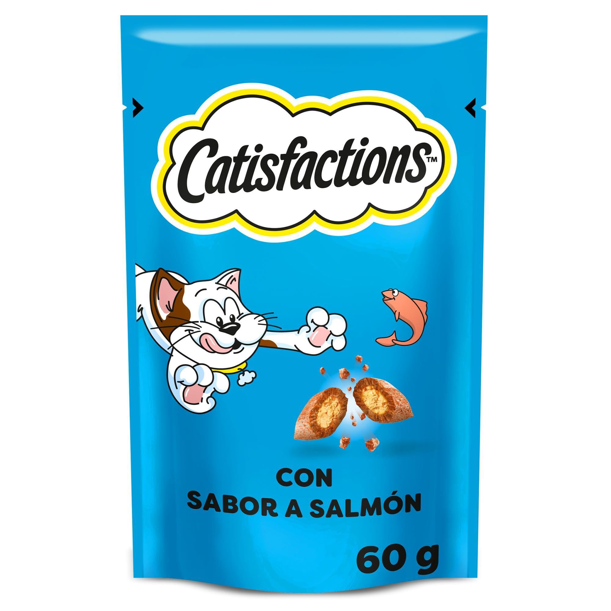 Mars Catisfactions Premios para Gatos, Sabor Salmón (Pack de 6 x 60g) en oferta en Amazon