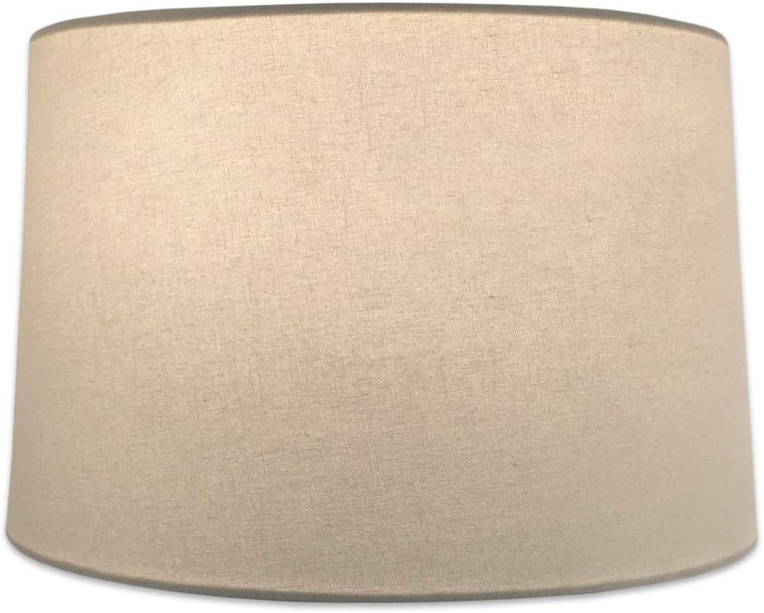 Onе-Dау Sаlе: Uр tо 50% оƒƒ Royal Designs Shallow Drum Hardback Lamp Shade, Linen Eggshell, 13 x 14 x 9, HB-610-14LNEG