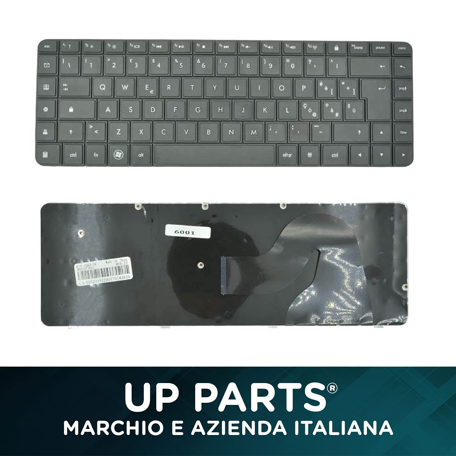 Marchio e Azienda Italiana Tastiera Italiana compatibile con Notebook Tastiera per HP G56 G62 Series, Compaq Presario CQ56-100 Series Frame Colore Nero