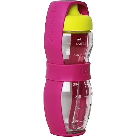 Amazon Co Jp Glassshaker プロテインシェイカーボトル 22オンス 大型ガラスウォーターボトル Bpaフリー ジム フィットネス スポーツ用のミキシングポータブルボトル かわいいデザイン 壊れないガラス 食器洗い機対応 無臭 スポーツ アウトドア